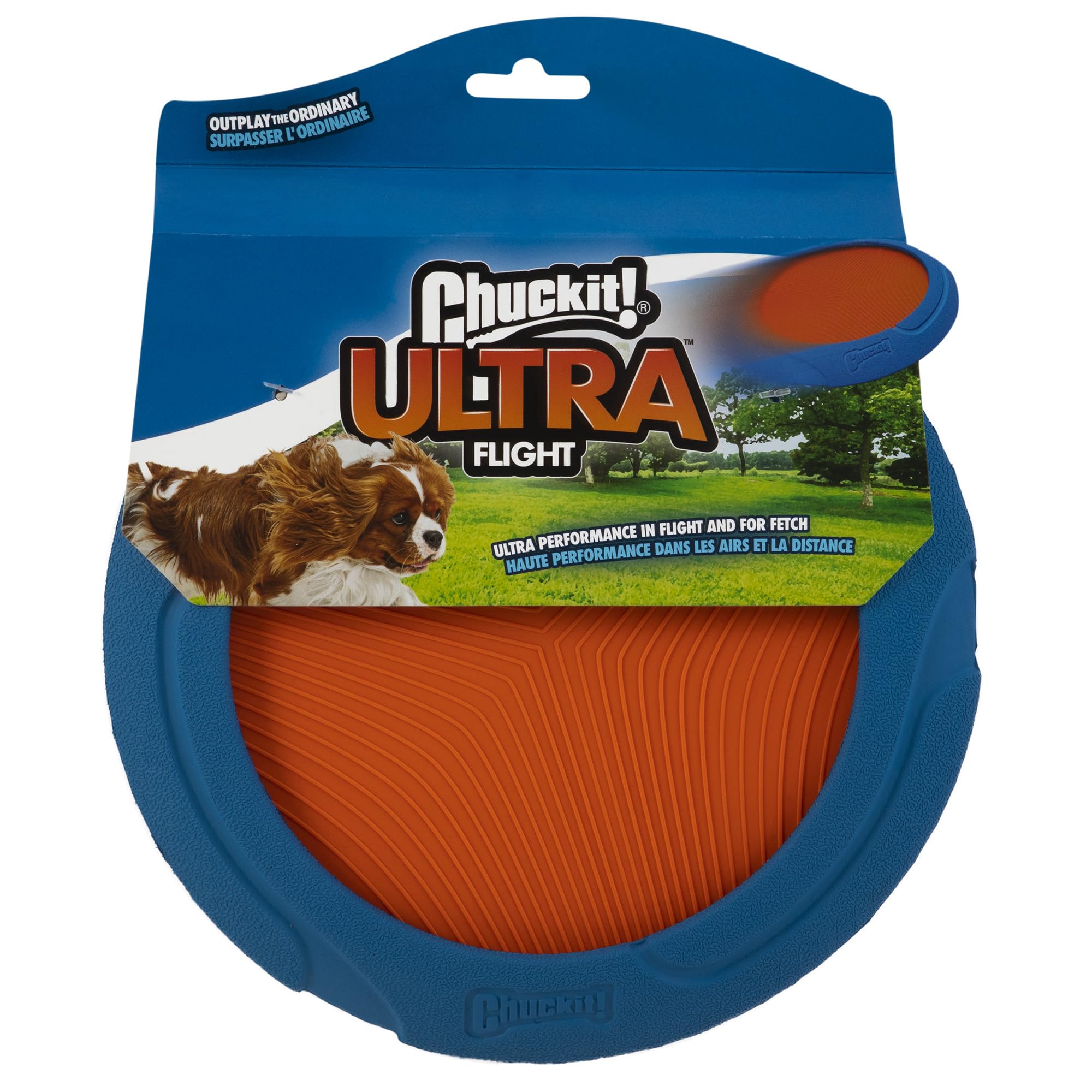 Chuckit! Ultra Flight Frisbee - Extended Distance & Floatability | Natural Rubber | Blue