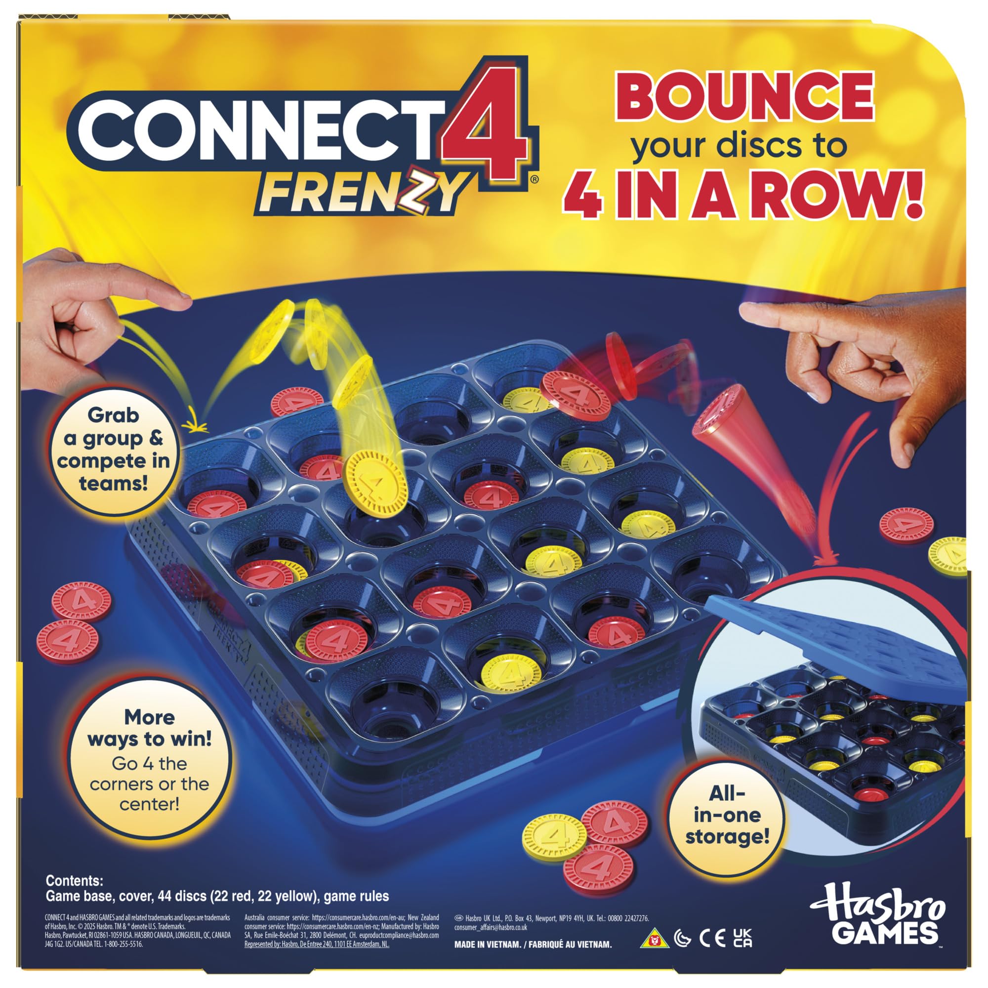 Hasbro Gaming Connect 4 Frenzy Game - Fast-Paced Bouncing Action | Ages 8+ | 2-6 Players 2