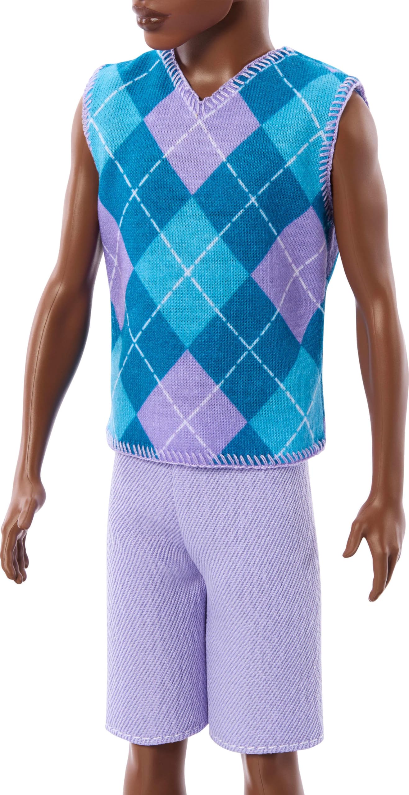Barbie Fashionistas Doll - Ken #253 with Brown Hair & Lavender Outfit | Ages 3+ 4