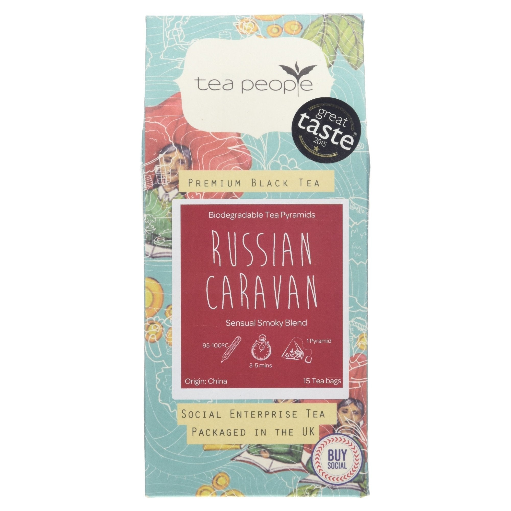 Tea People Russian Caravan - 15 Biodegradable Tea Pyramids
