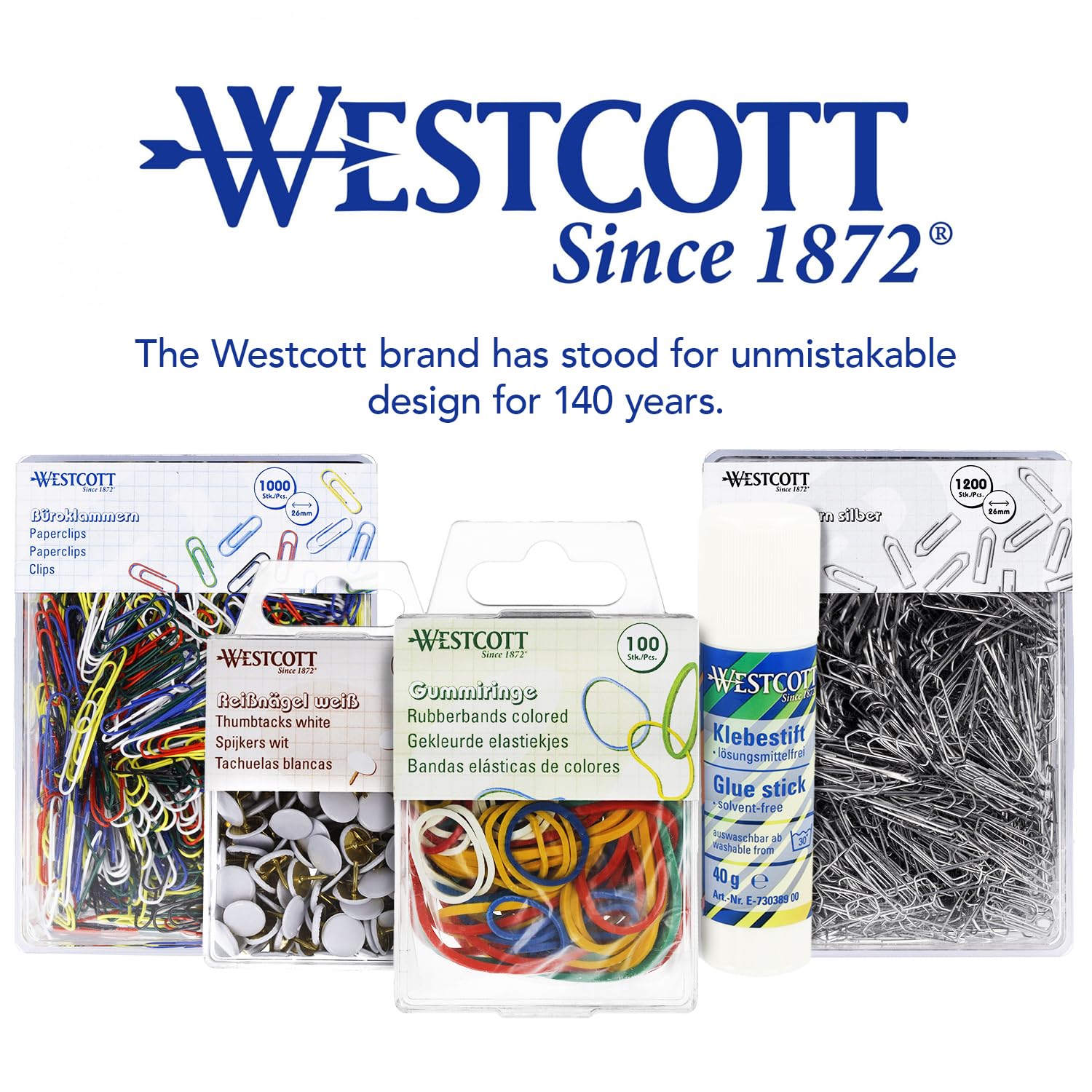 Westcott Rubber Bands - 100 Pcs Mix Color/Size | 60% Natural Rubber | Resealable Box 6