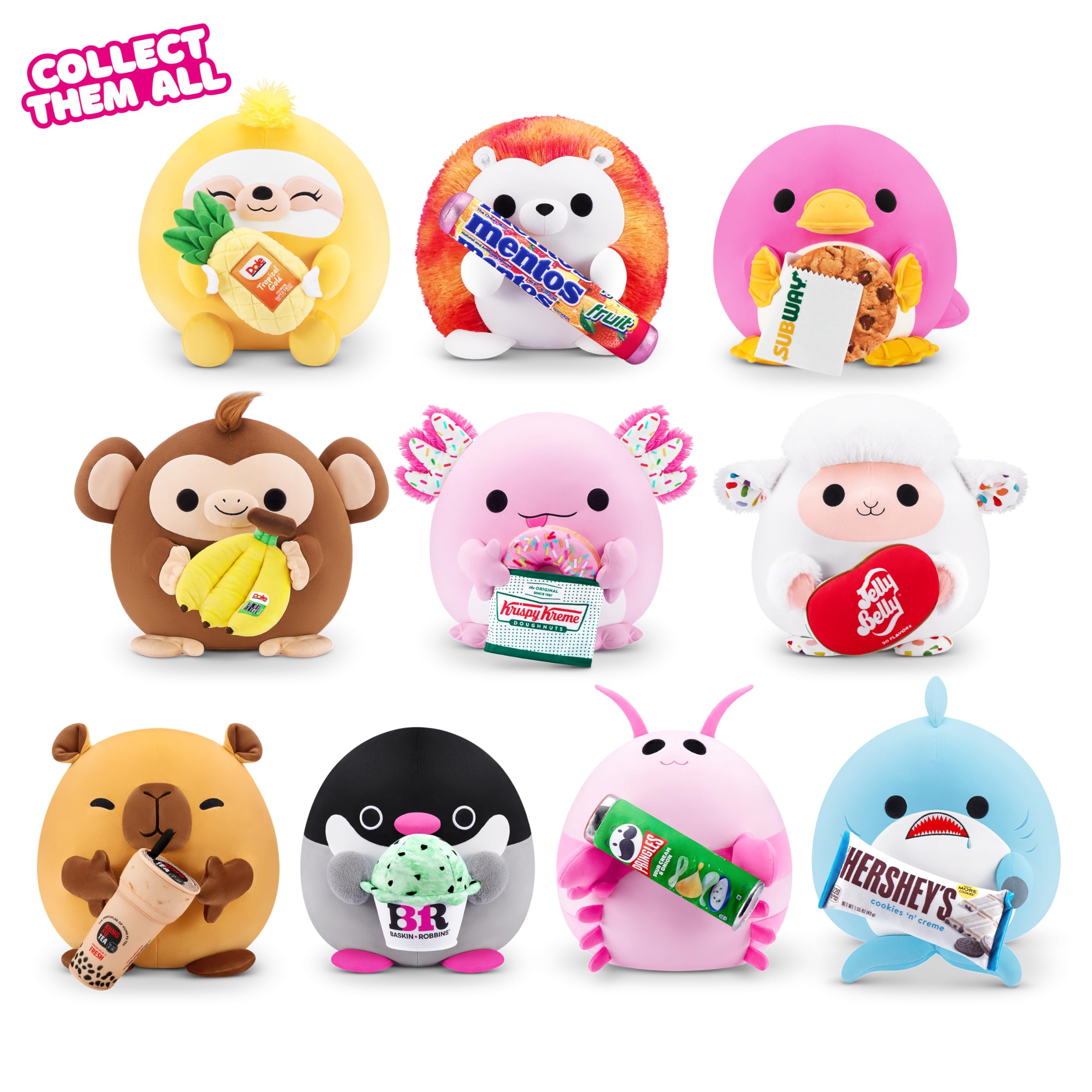 Snackles Series 2 Lamb Plush Toy - Super Soft 8 Inch Stuffed Animal with Jelly Belly Snack 4