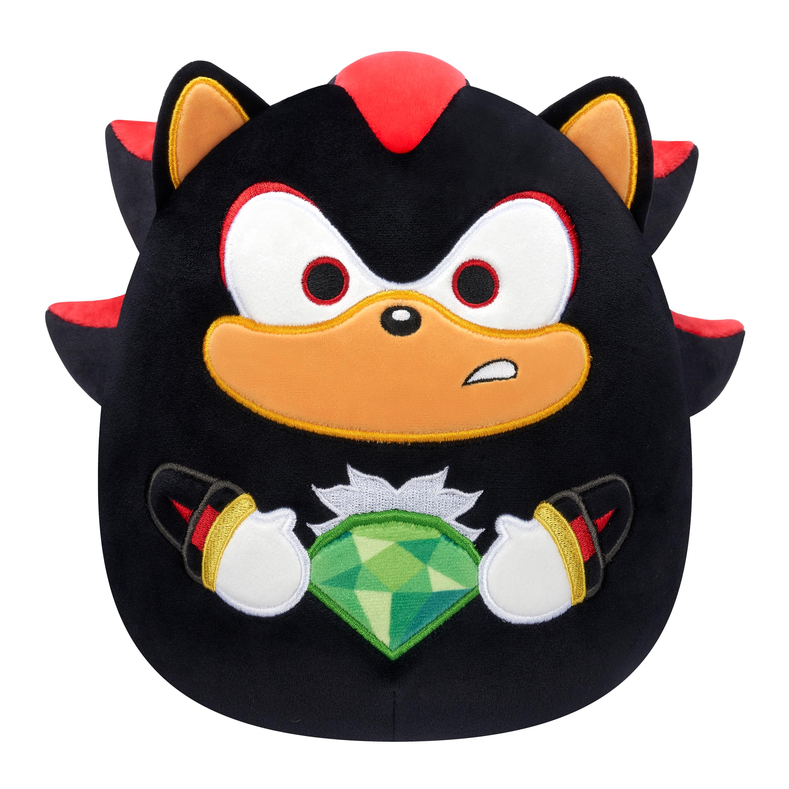 Squishmallows 8-inch Shadow Holding Green Emerald - Sonic the Hedgehog Plush