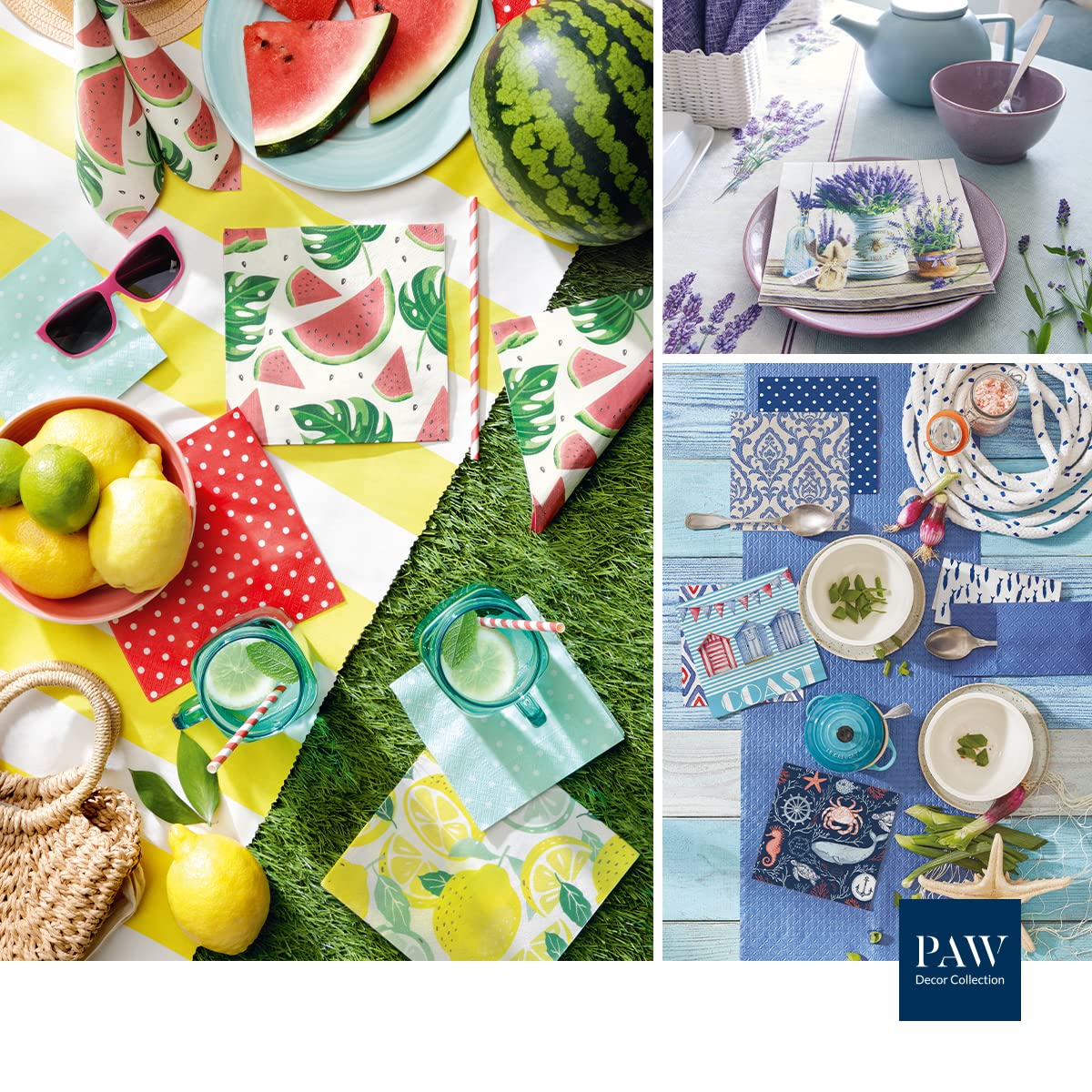 PAW Decor Collection Tropical Leaves Napkins - 3-Ply, 33 x 33 cm, 20 Pieces 7