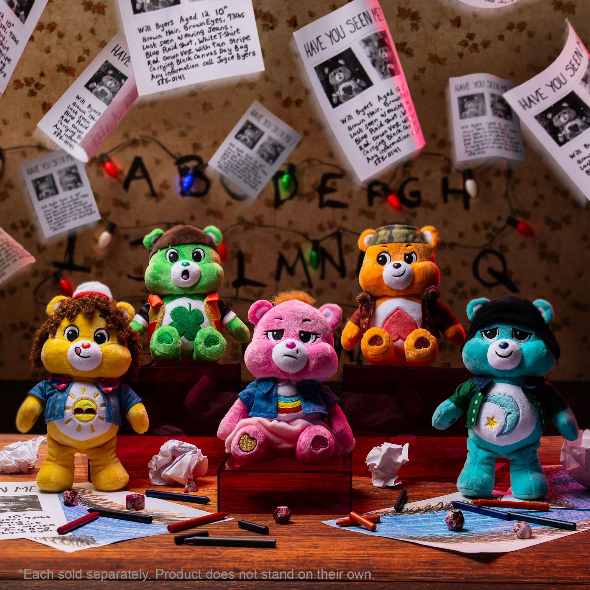 Care Bears Cheer Bear as Eleven Plush Toy - 22 cm | Stranger Things Collaboration | Ages 4+ 3