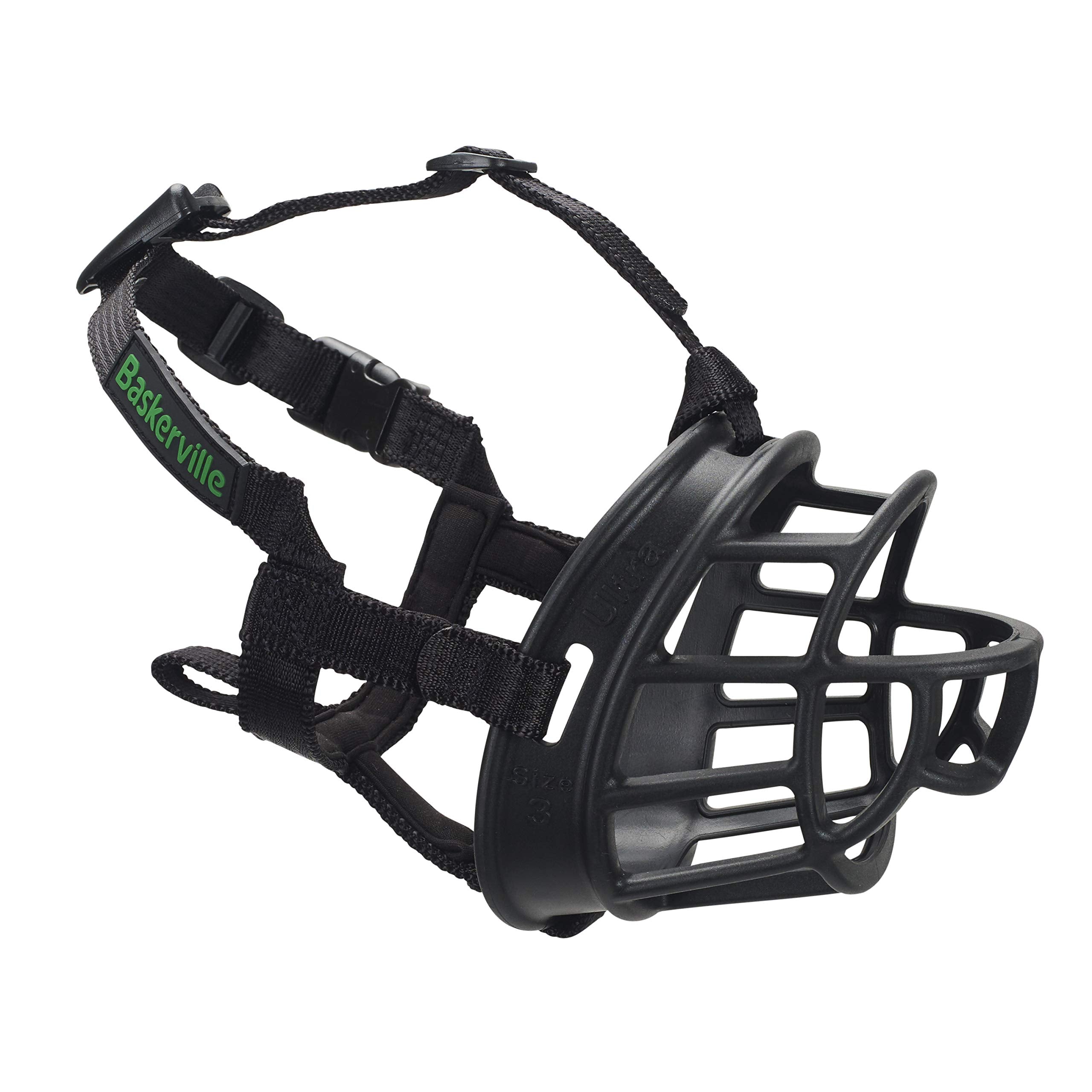 Baskerville ULTRA Muzzle - Patented Humane Design, Breathable, Safe Bite Prevention | Size 6