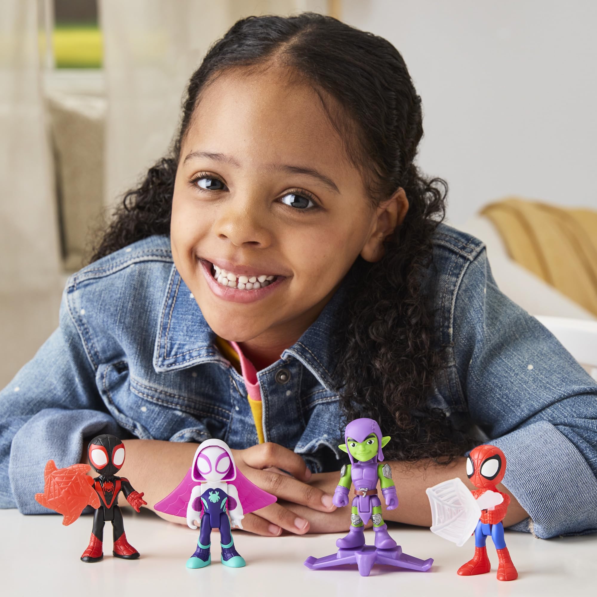 SPIDEY AND HIS AMAZING FRIENDS Miles 'Spin' Morales Action Figure - 3 Inch Poseable Toy with Web Accessory 4