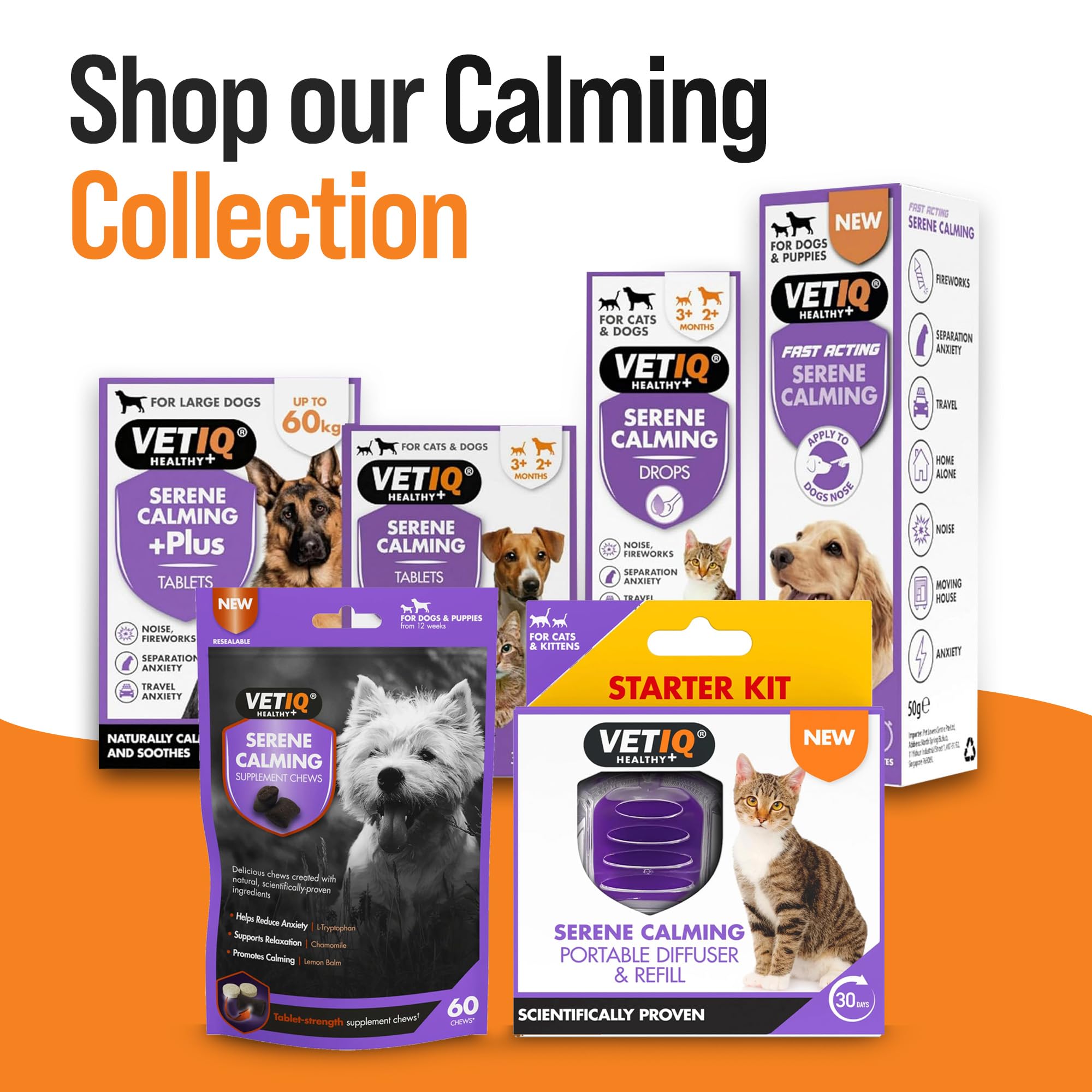 VETIQ Serene-UM Calming Drops - Calming Support for Small Dogs & Cats | 100ml 5