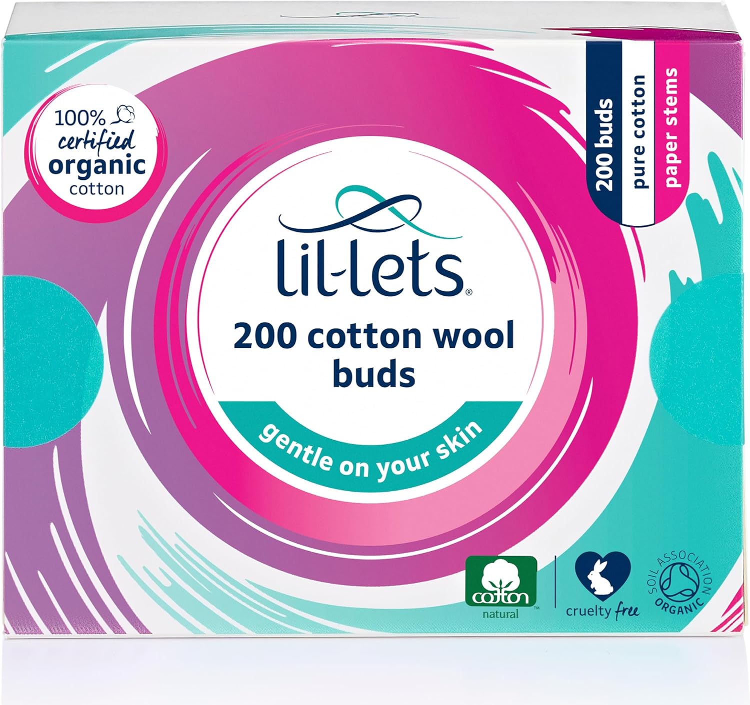 Lil-Lets Cotton Wool Buds (100% Pure Organic, Plastic-Free, FSC Certified) 1