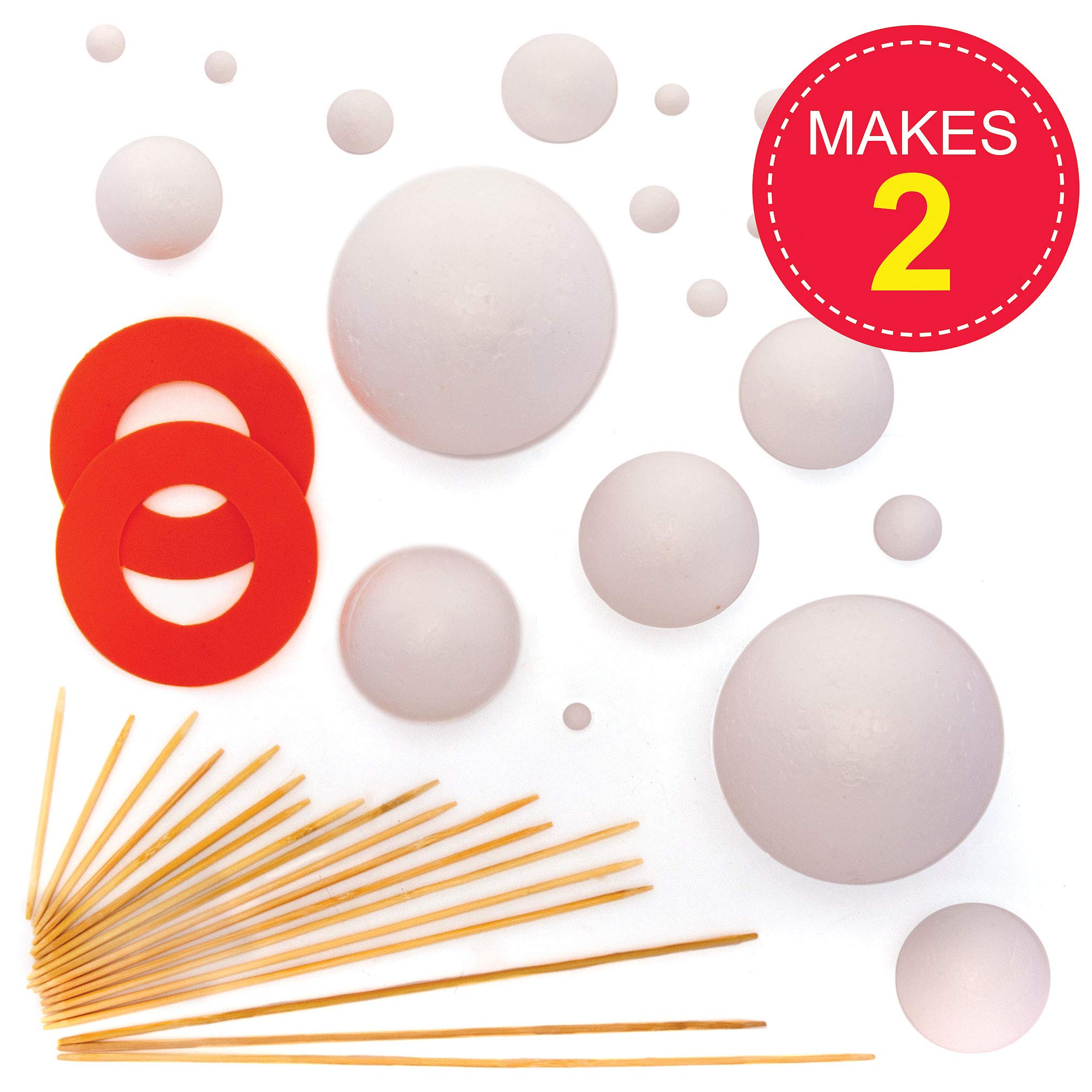 Baker Ross EV8302 Make Your Own Solar System Kits - Pack of 2 | Ages 6+