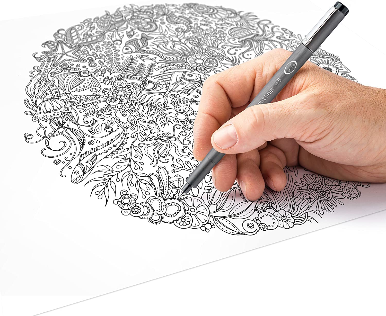STAEDTLER Pigment Liner Fineliner Pen - 0.1 mm Line Width, Black Ink | Waterproof & Erasable 4