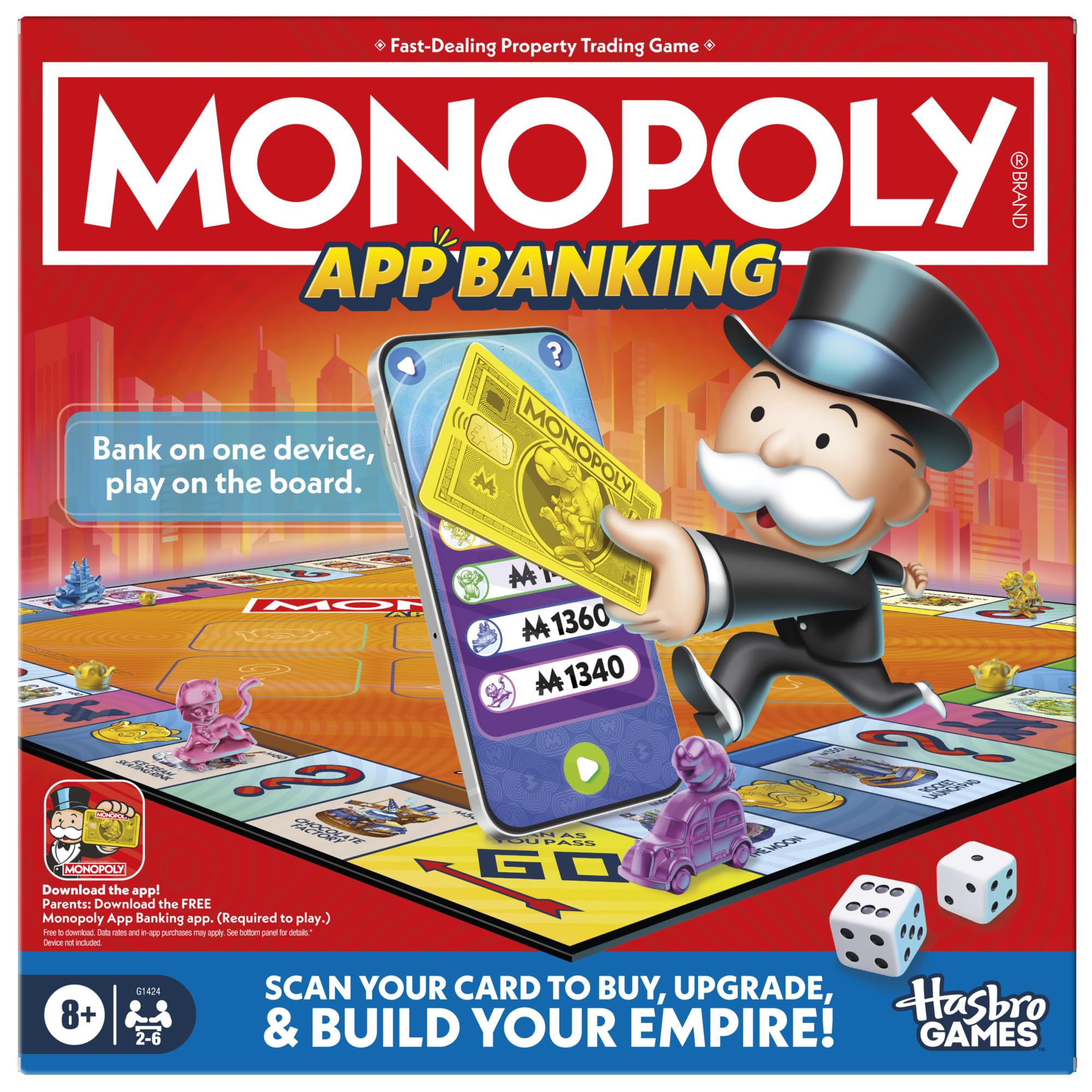 Hasbro Gaming Monopoly App Banking Board Game - English Version | Ages 8+ | 2-6 Players 1
