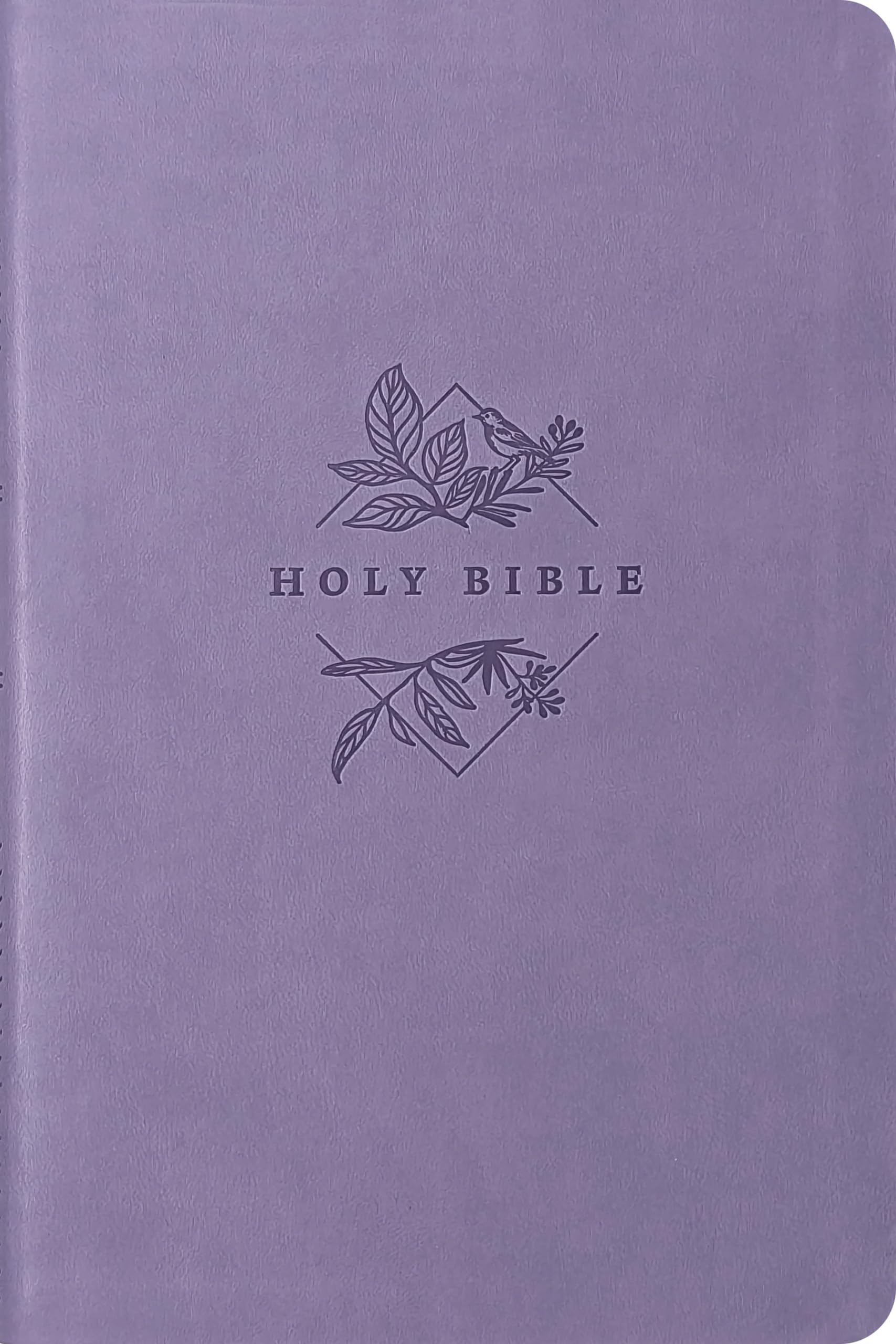Tyndale NLT Large Print Premium Value Thinline Bible - New Living Translation | Imitation Leather | Purple 2