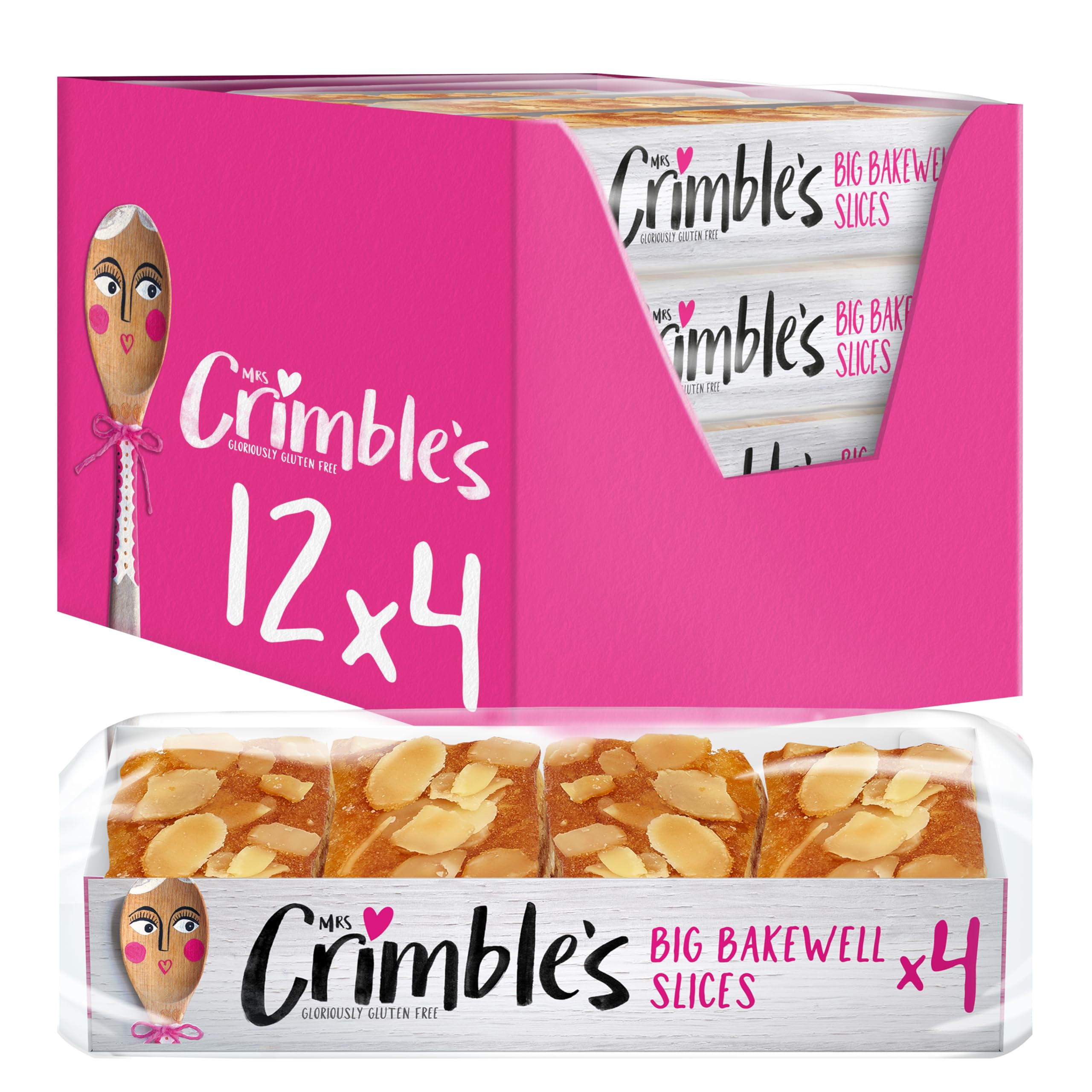 Mrs Crimble’s - 12 Gluten Free Bakewell Slices Premium Cake Bars 8