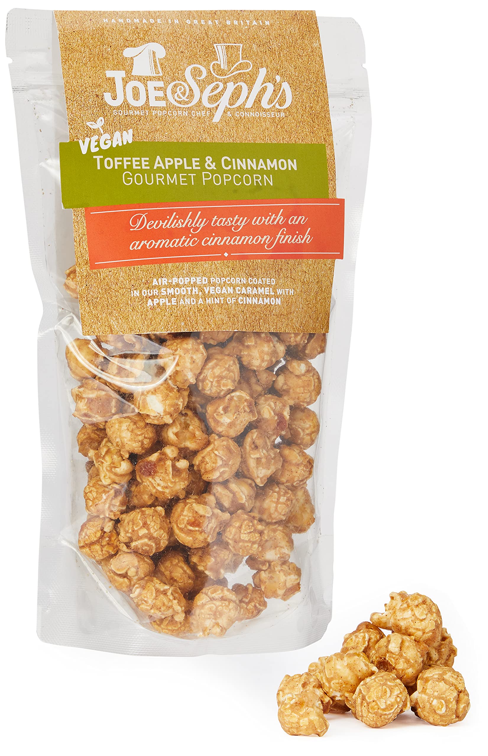 Joe & Seph's Vegan Toffee Apple with Cinnamon Popcorn - 80g Pouch