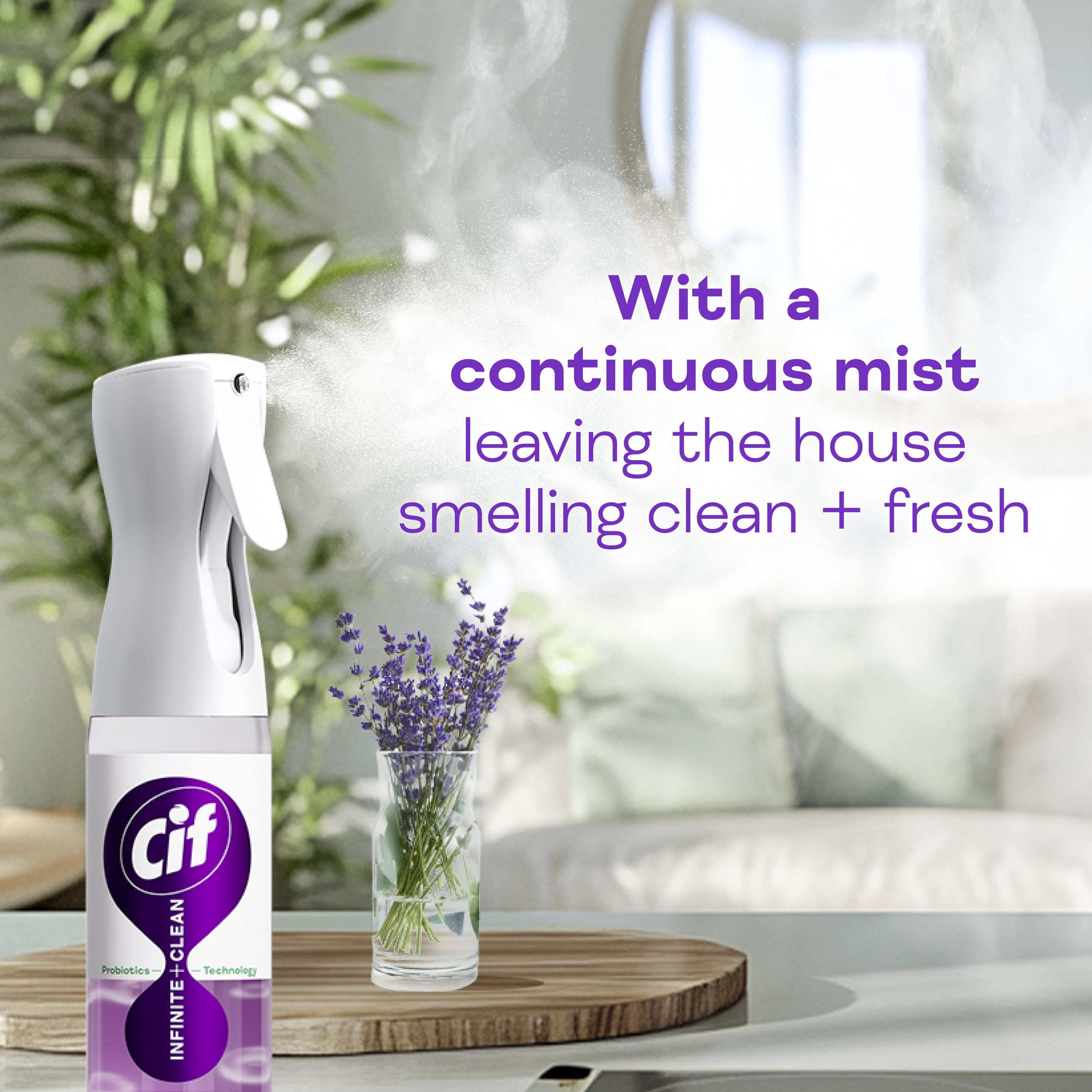 Cif Infinite Clean Lavender & Eucalyptus All in One Cleaner Spray 280 ml 3