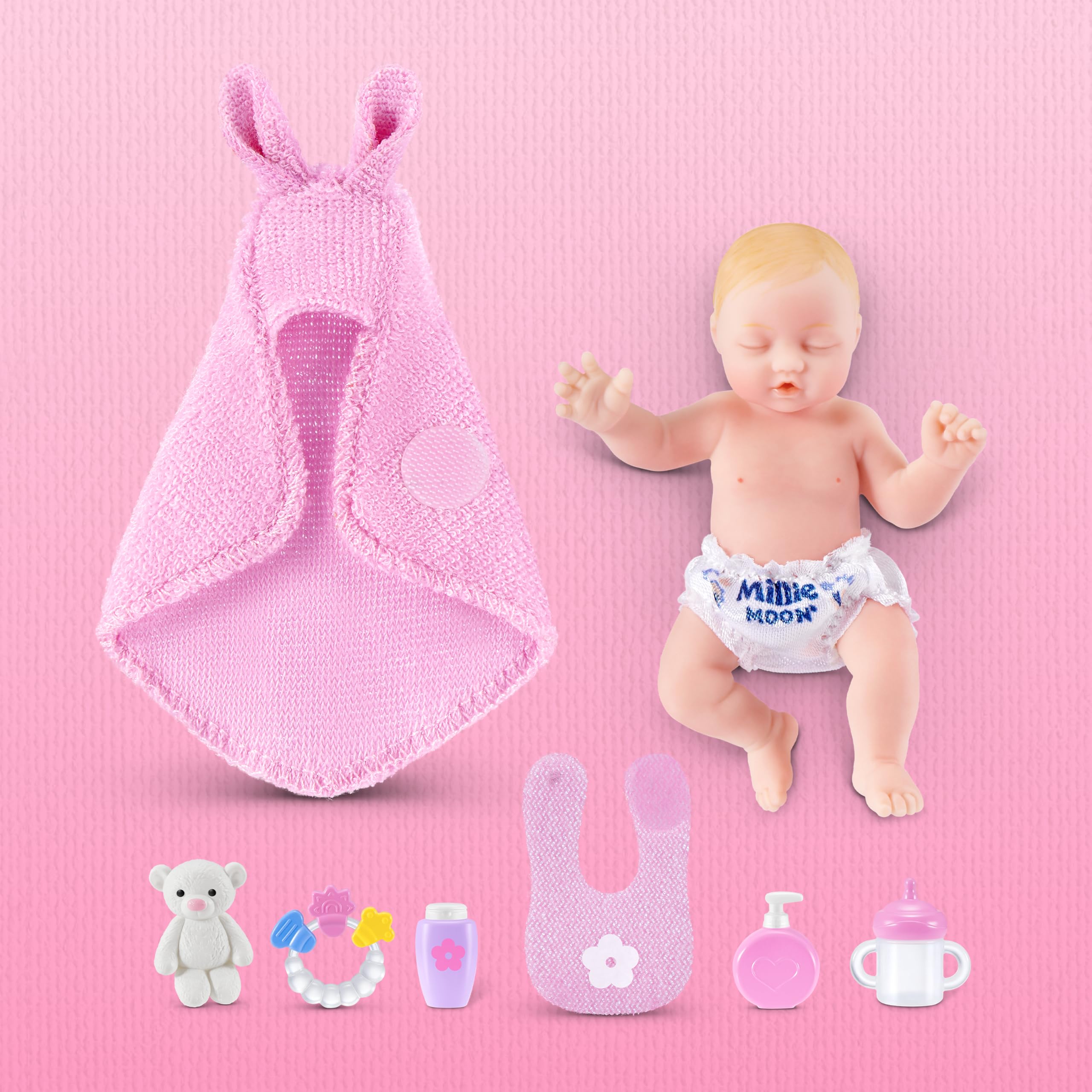 ZURU MY MINI Pregnant Mom & Baby Surprise Doll Playset - Nurturing Play, Collectible Figures | Ages 3+ 3