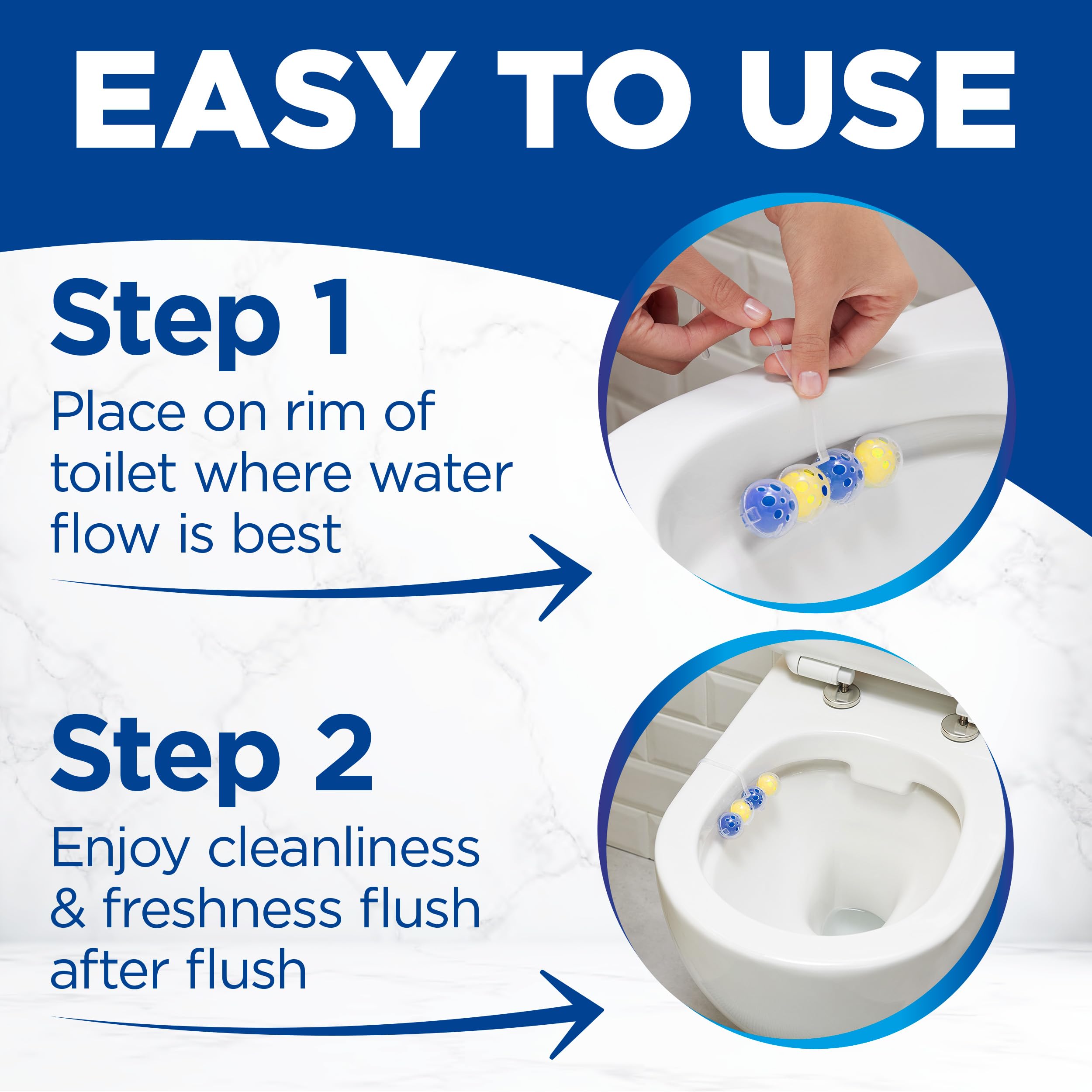 Bloo Power Active Toilet Rim Block Lemon - Anti-Limescale, Cleaning Foam, 150g 4