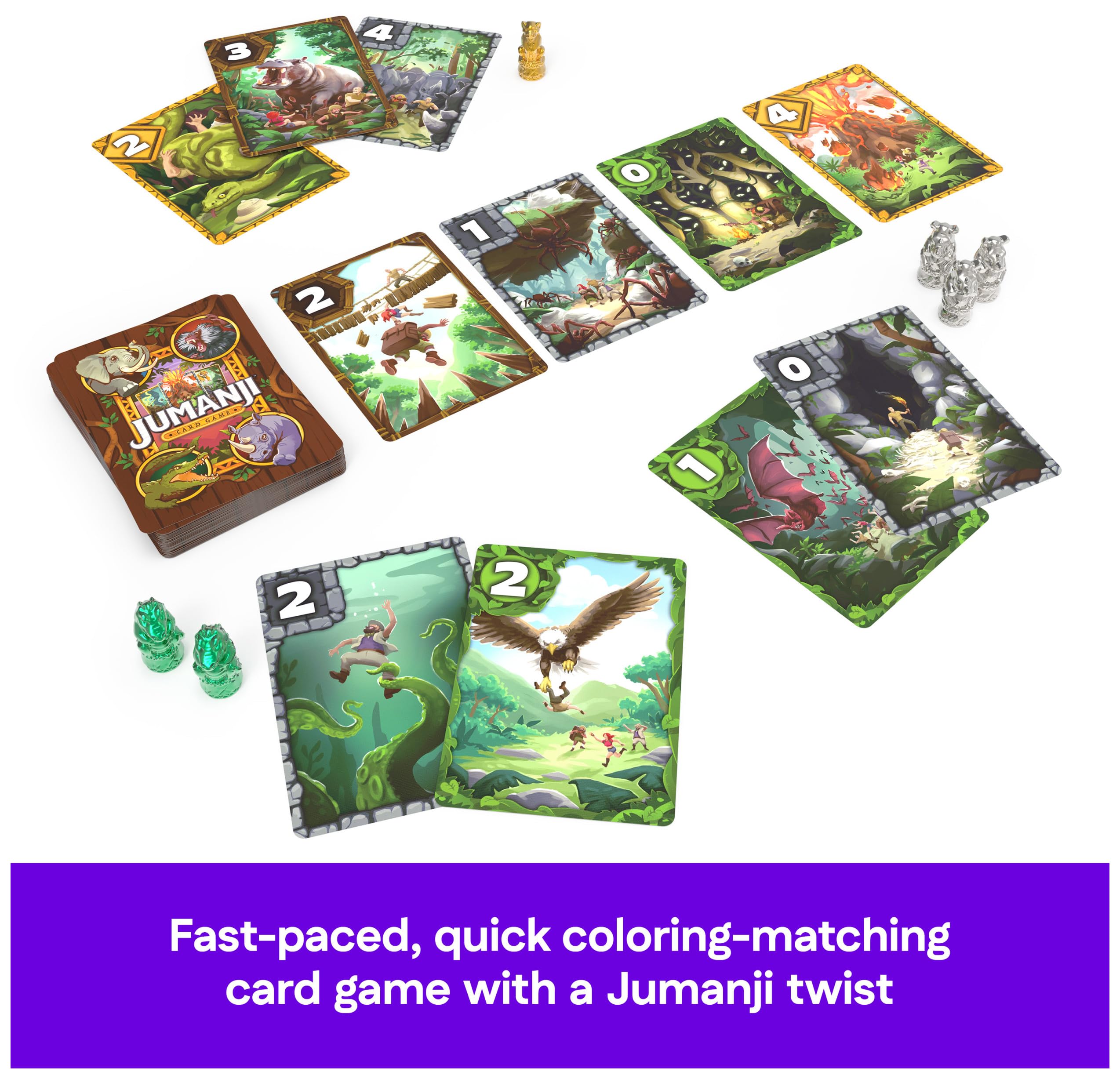 Spin Master Games Jumanji Card Game - Family Card Game for 2-5 Players, Ages 7+ 3