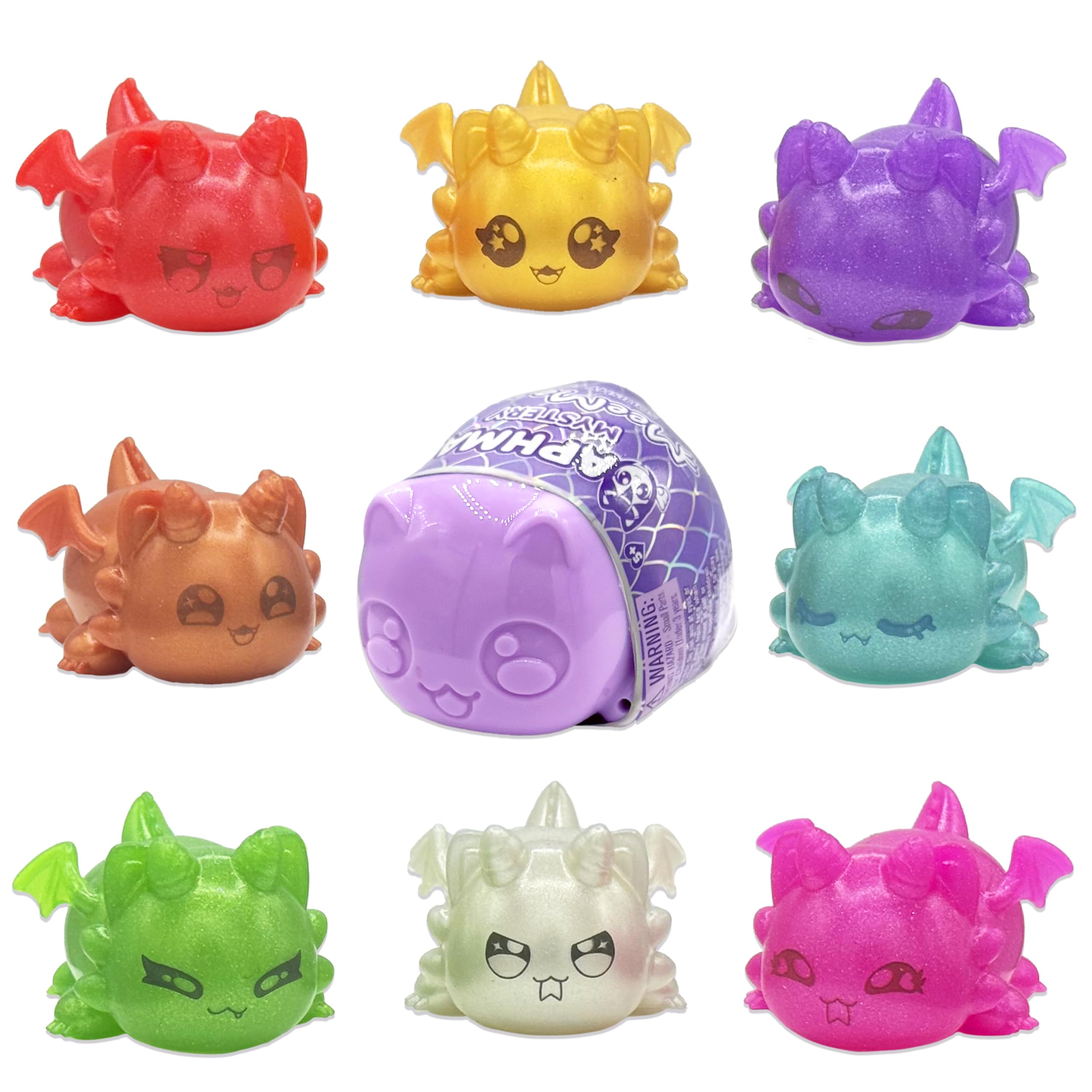 Aphmau MeeMeow Mystery Squishy Figures - Series 4 Dragon Theme Blind Box | Multicolor Plastic | Ages 5+