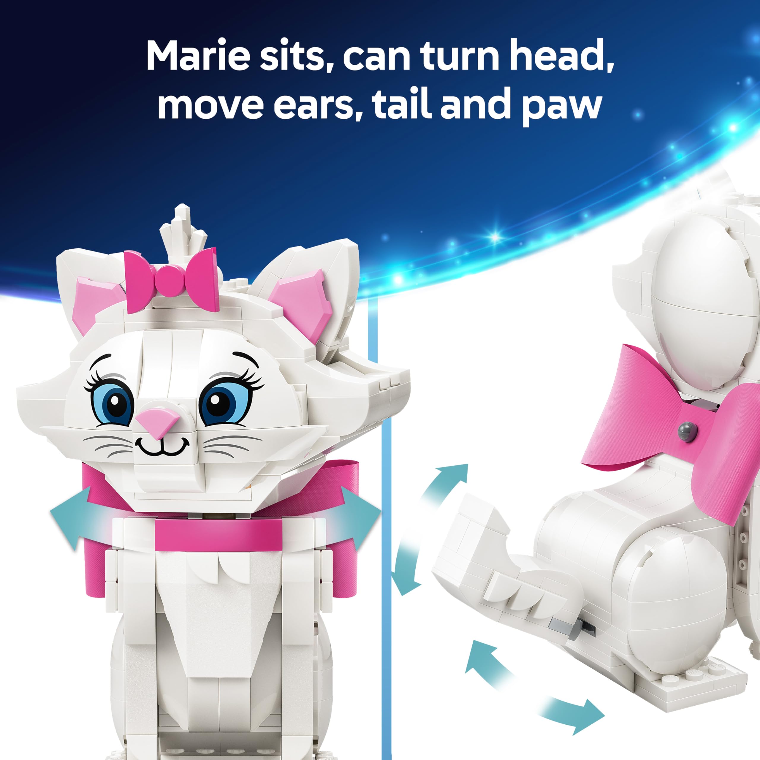 LEGO|Disney The Aristocats Adorable Marie - Toy Cat Animal Figure w/Accesso 5
