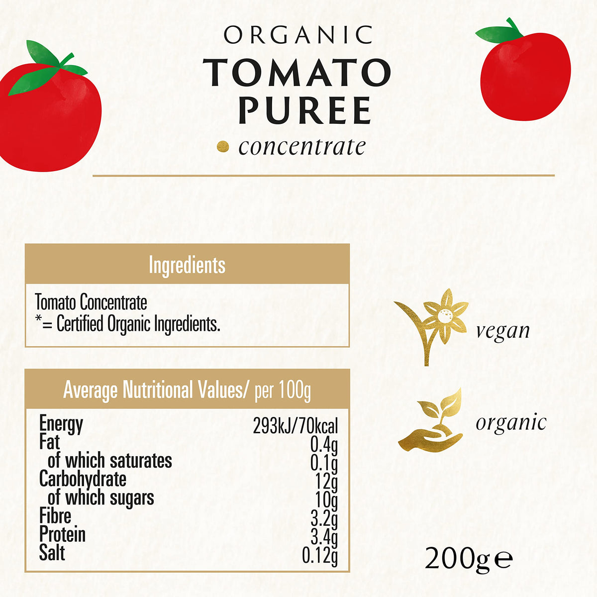 Biona Organic Tomato Puree - 2 x 200g Tomato Concentrate