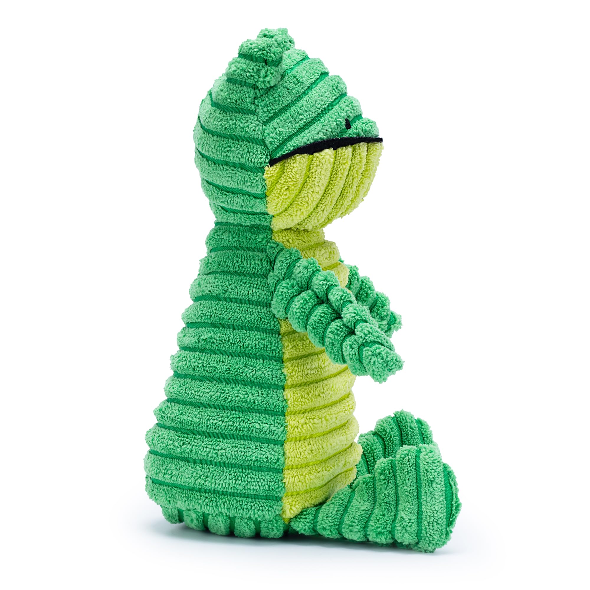 Zappi Co Green Frog Plush Dog Toy with Squeaker | Corduroy | For Small/Medium Breeds 3