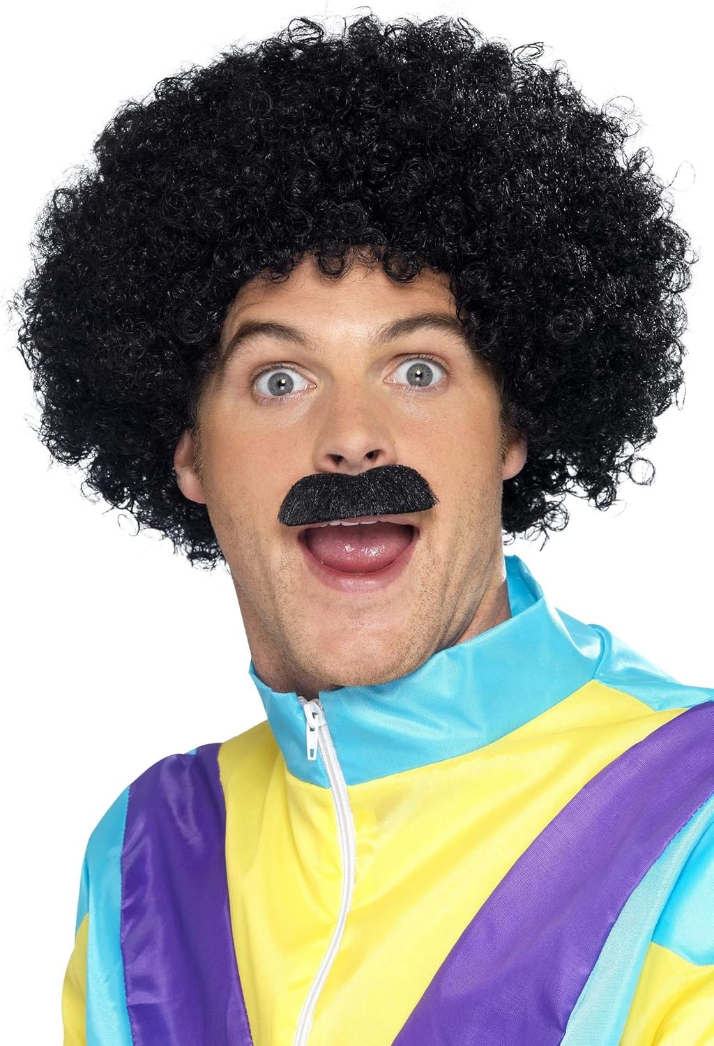 Smiffys Scouser Set - Black Wig Accessory for Adults