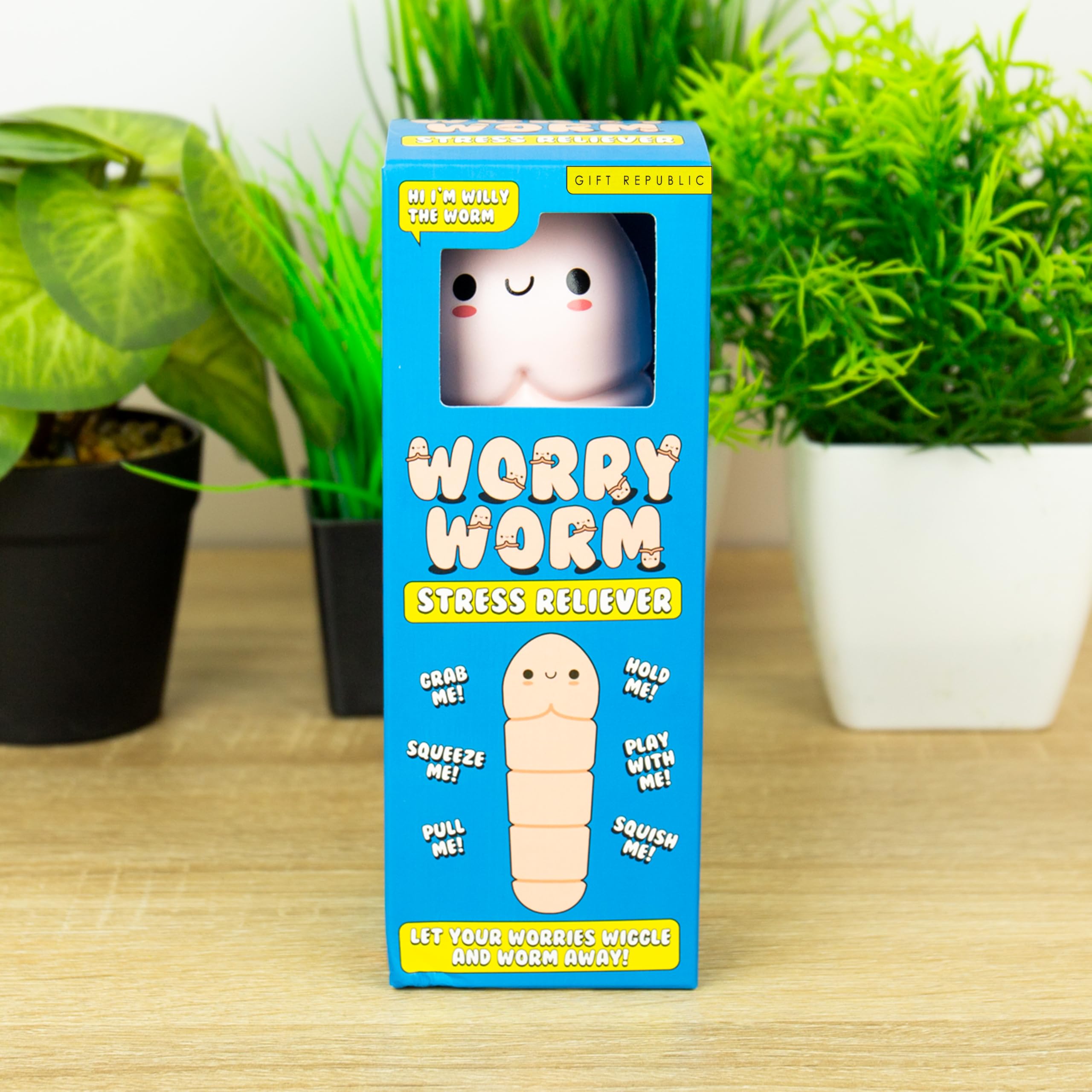 Worry Worm Stress Reliever – Squishy Willy Worm-Shaped Fidget Toy for Kids & Adults 14