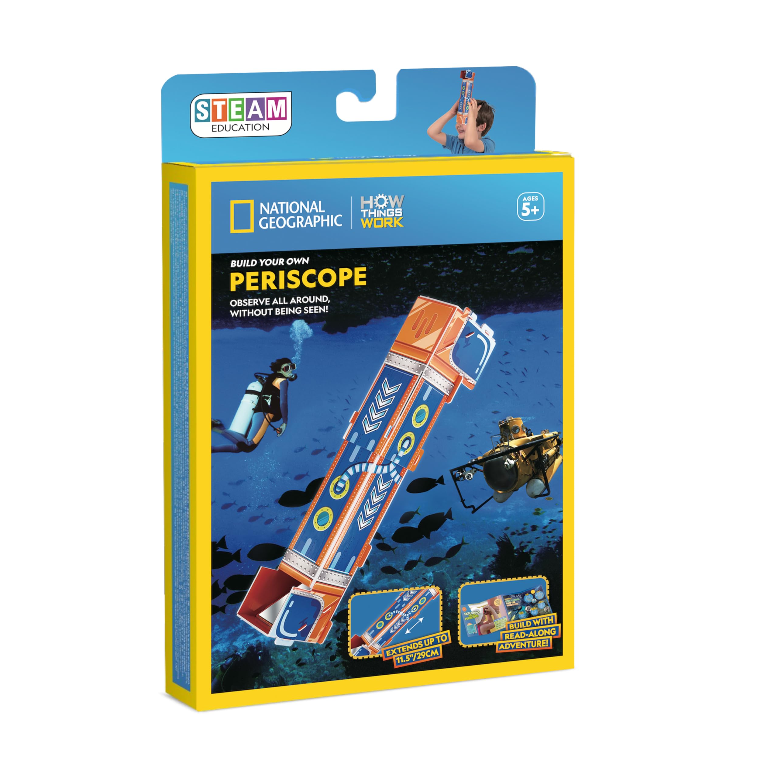 National Geographic Build Your Own Periscope - STEAM Educational Kit for Ages 5+ 5