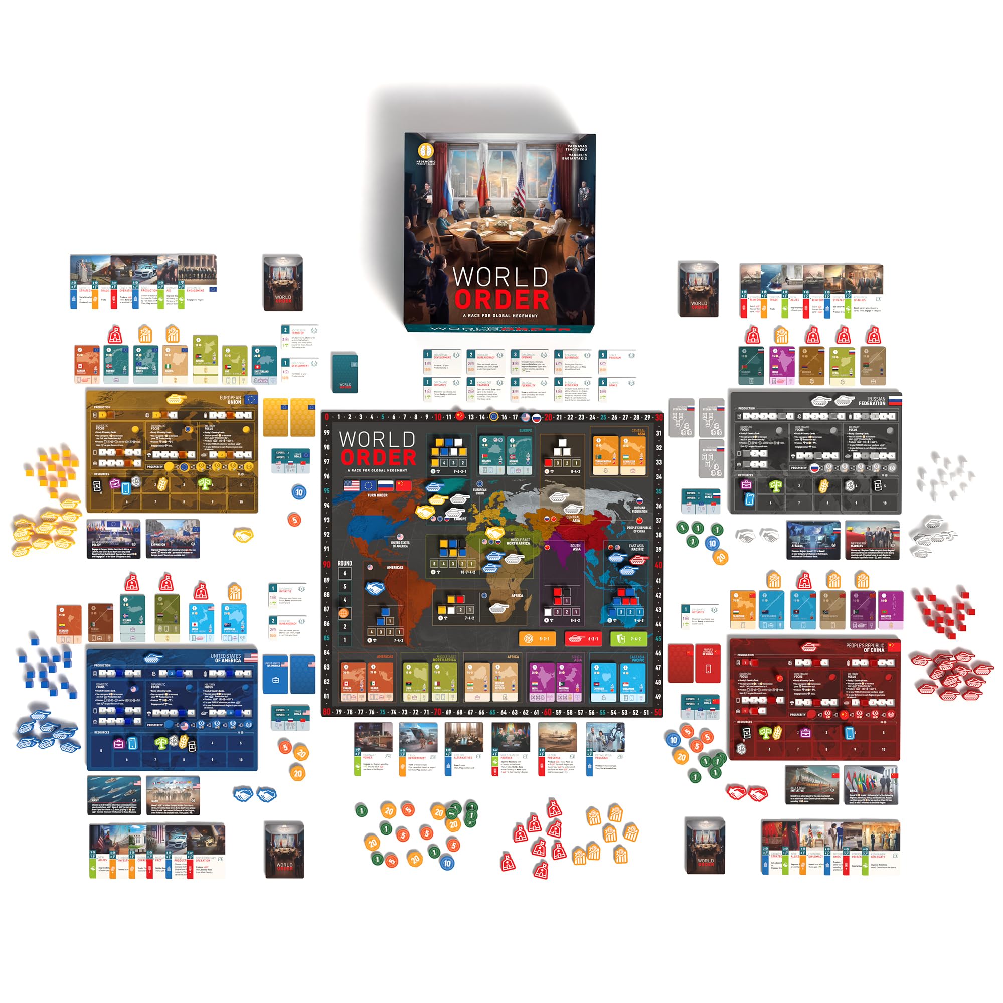 Hegemonic World Order - Geopolitics Strategic Board Game | 2-4 Players, 120-180 Min Playtime, Ages 14+ 4