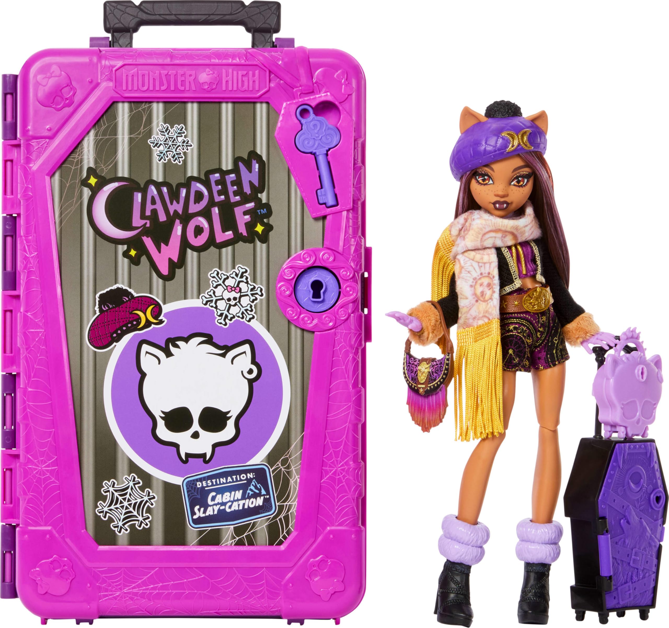 Monster High Skulltimate Secrets Clawdeen Wolf Doll and Accessories Set | 125+ Outfits | Ages 4+ 1