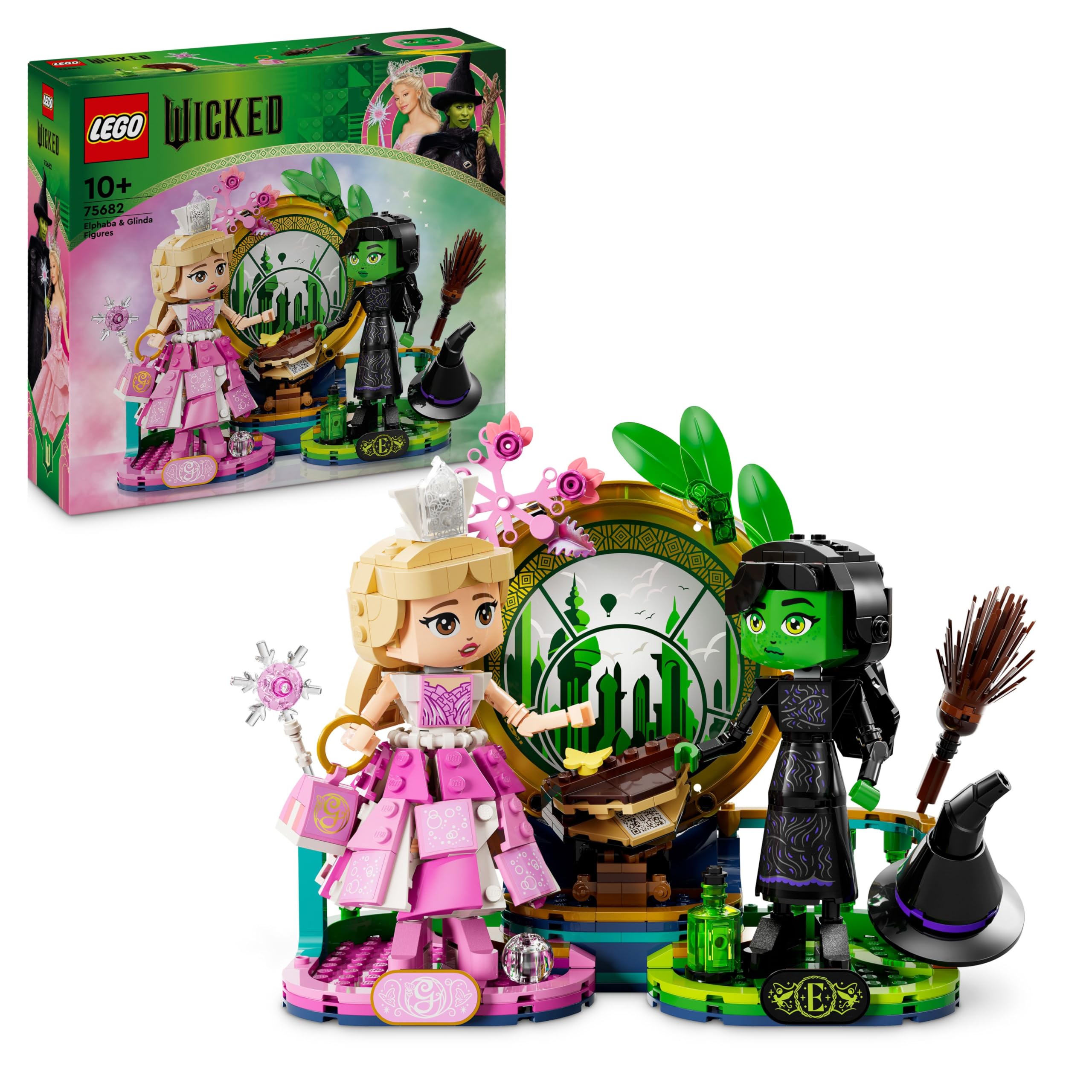 LEGO Disney Wicked Elphaba & Glinda Figures Building Set | Ages 10+ | Model 75682 1