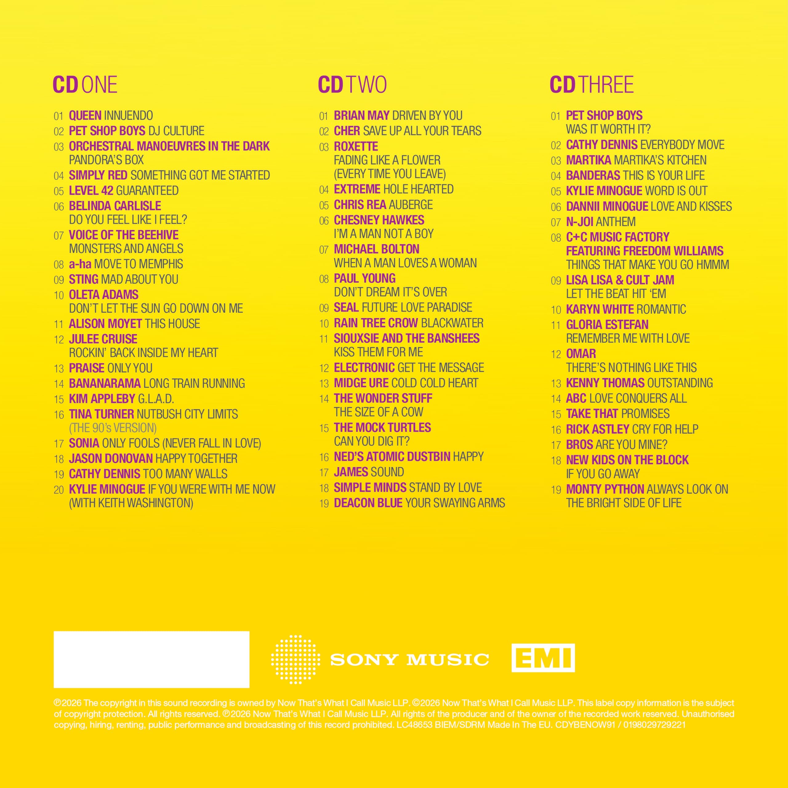 Various Artists - NOW Yearbook Extra 1991 [3 CD Box set]