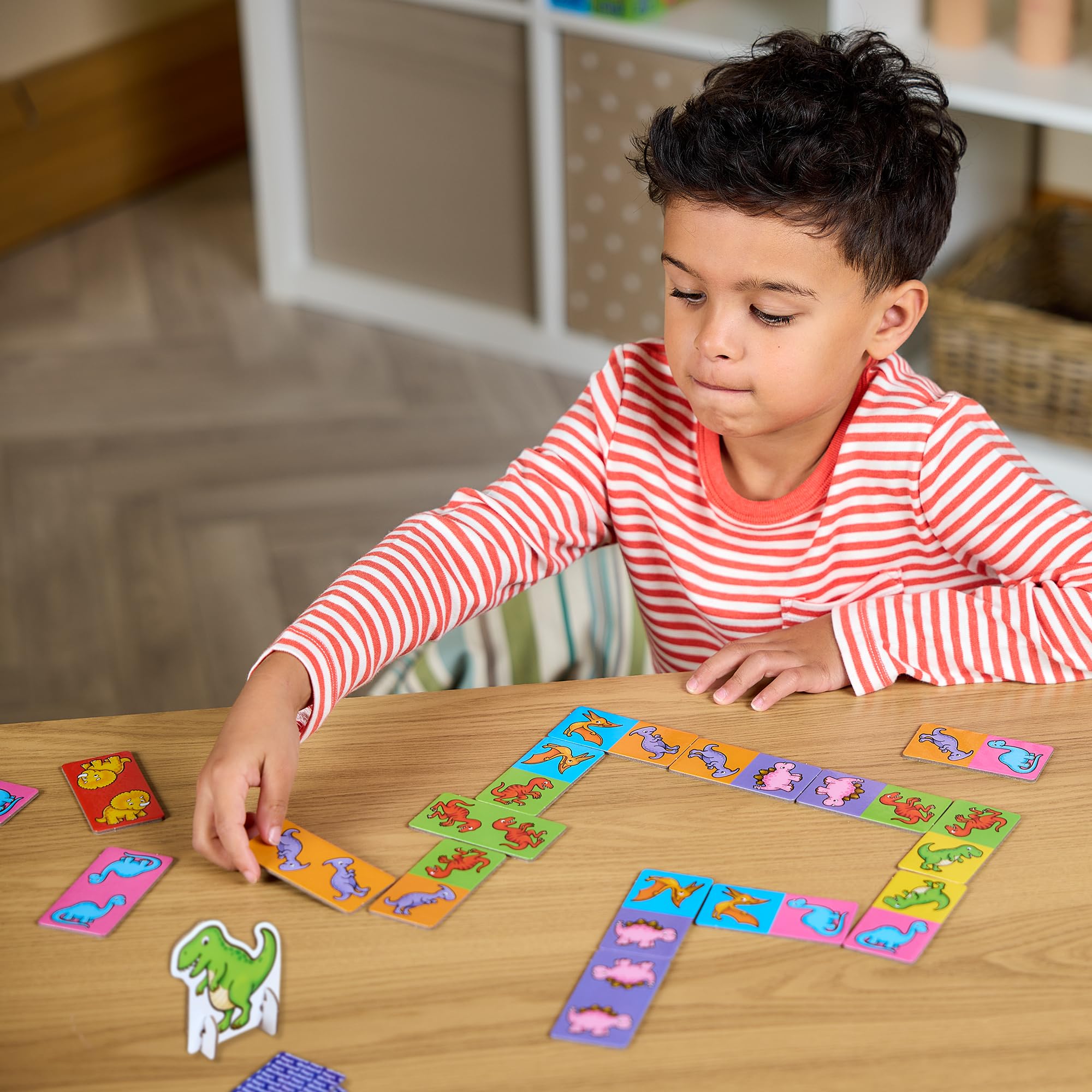 Orchard Toys Dinosaur Dominoes Mini Game - Travel Size for Ages 3-5 | 2-4 Players 3