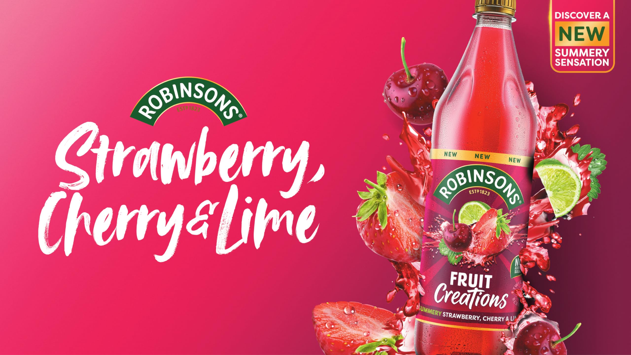 Robinsons Fruit Creations Real Fruit Squash Strawberry, Cherry & Lime | 1L Squash | No Added Sugar 4