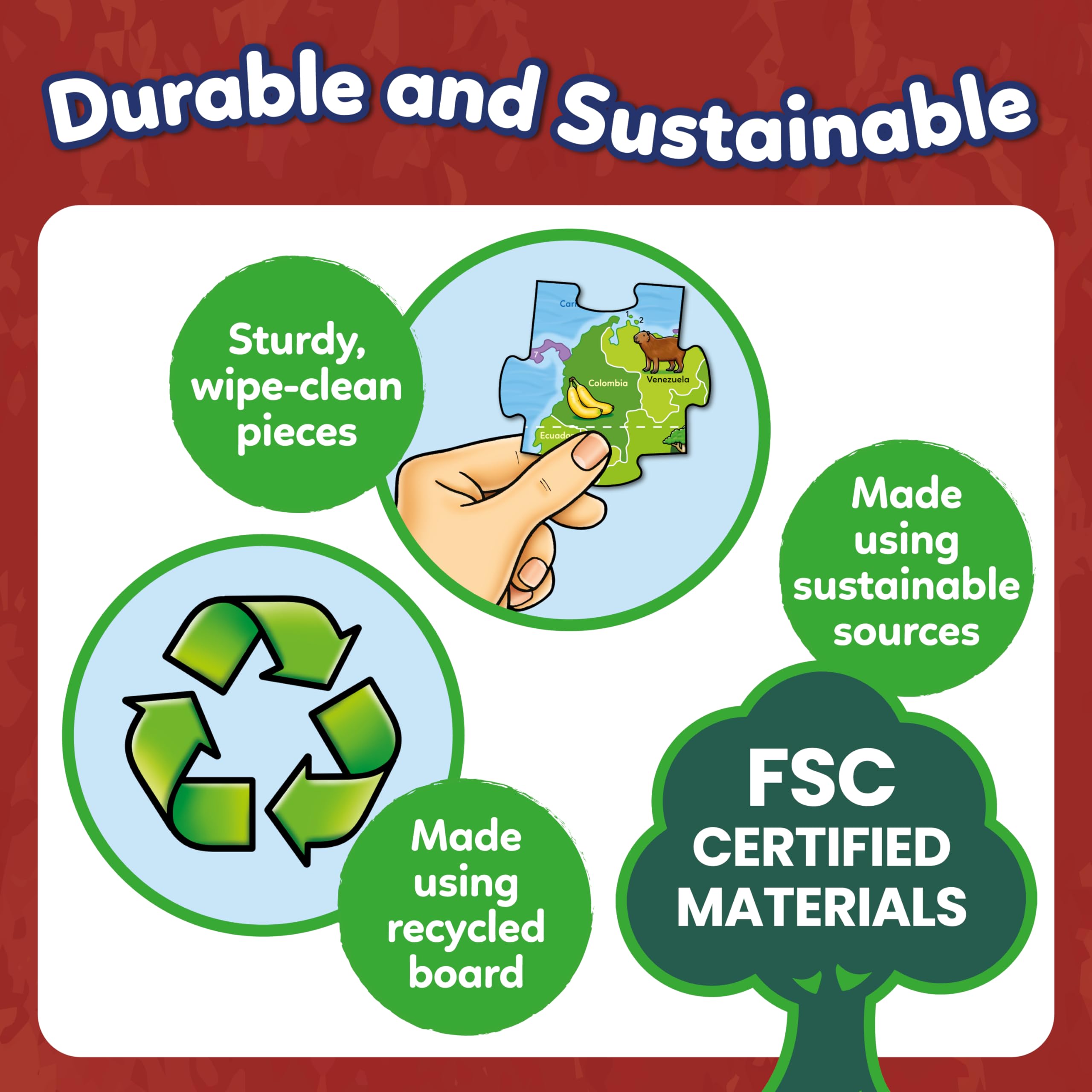 Orchard Toys Map of the World 150-Piece Jigsaw Puzzle with Giant Poster 3