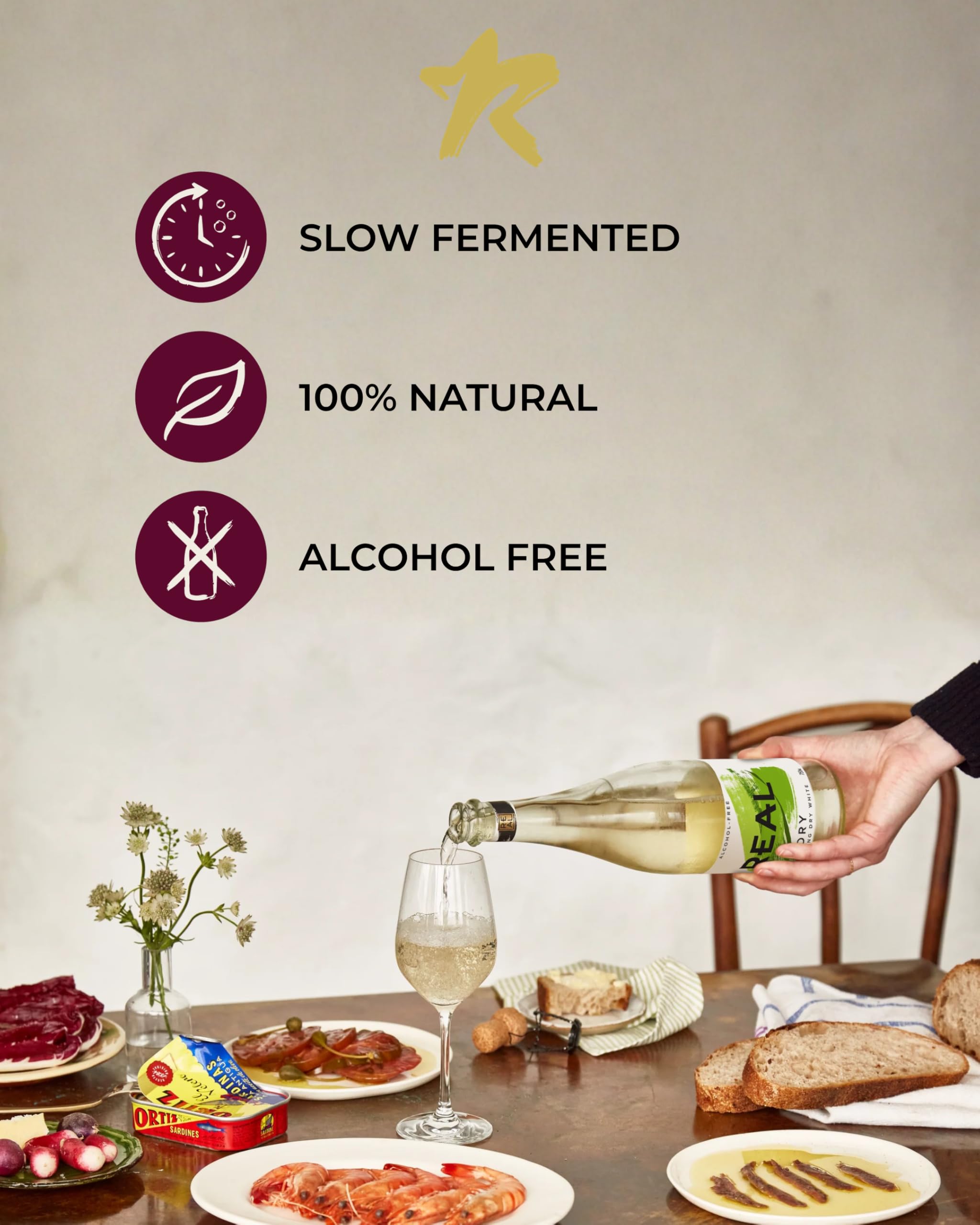 REAL Kombucha Dry Slow Fermented Sparkling Tea - 750ml | Natural Ingredients | Award-Winning 5