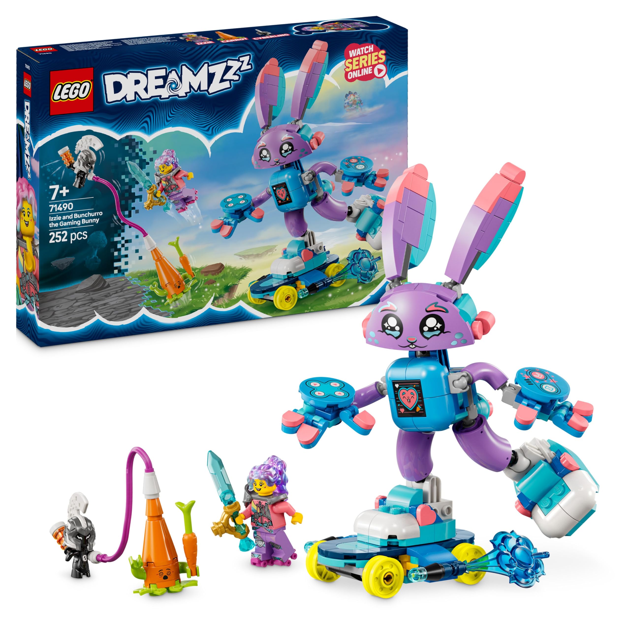 LEGO DREAMZzz Izzie and Bunchurro the Gaming Bunny Building Set - 2-in-1 Fantasy Playset for Kids 7+