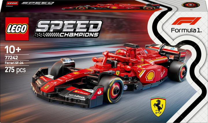 LEGO Speed Champions Ferrari SF-24 F1 Race Car Toy with Driver Minifigure - Building Set for Ages 10+