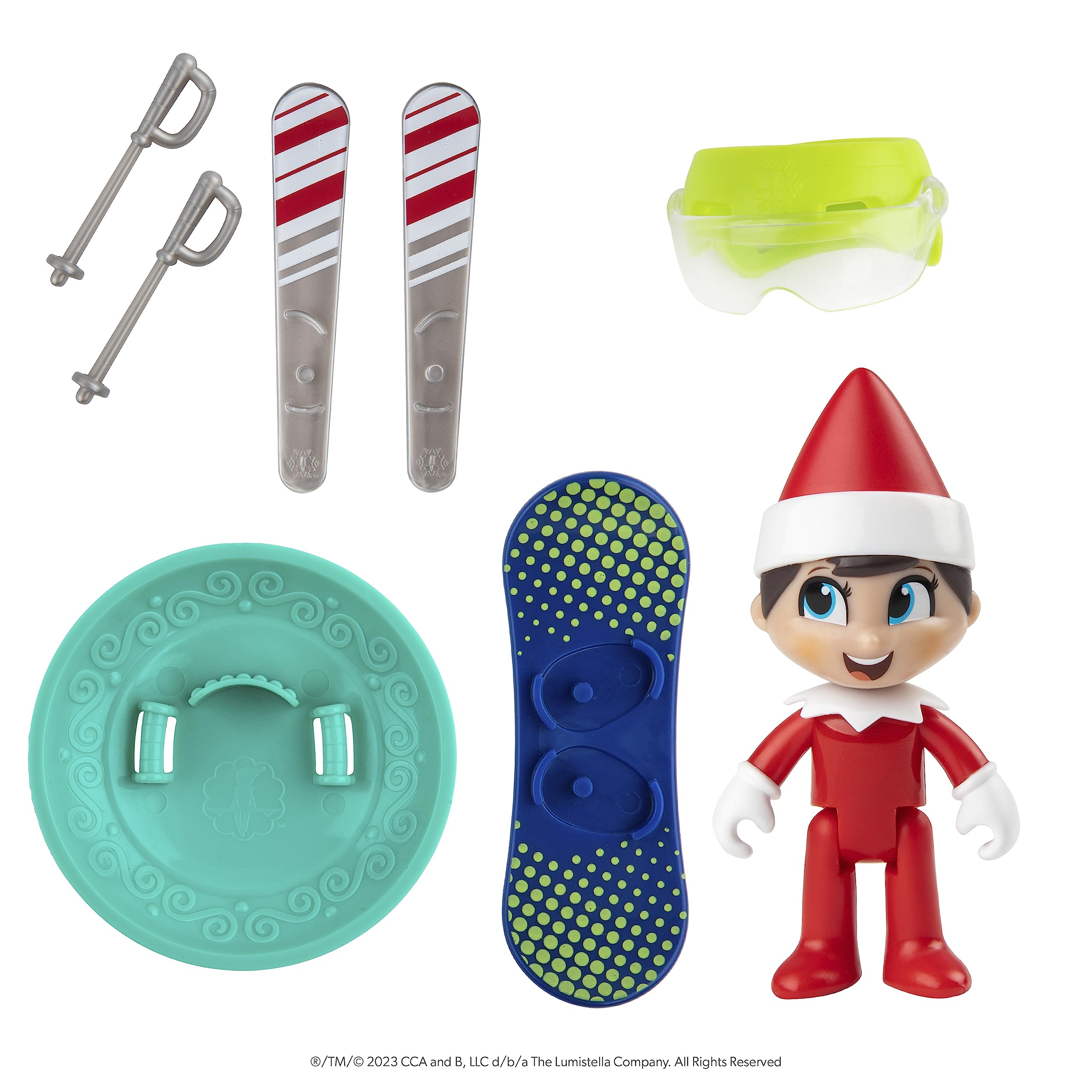 The Elf on the Shelf Snow Sport Edition Action Figure Playset - Ages 3+ 7