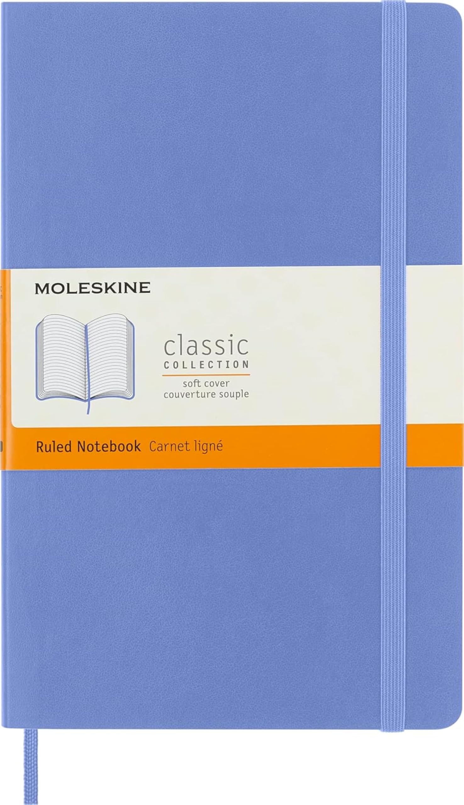Moleskine Classic Notebook - Ruled, Soft Cover, Large 13x21 cm, Hydrangea Blue, 240 Pages 1