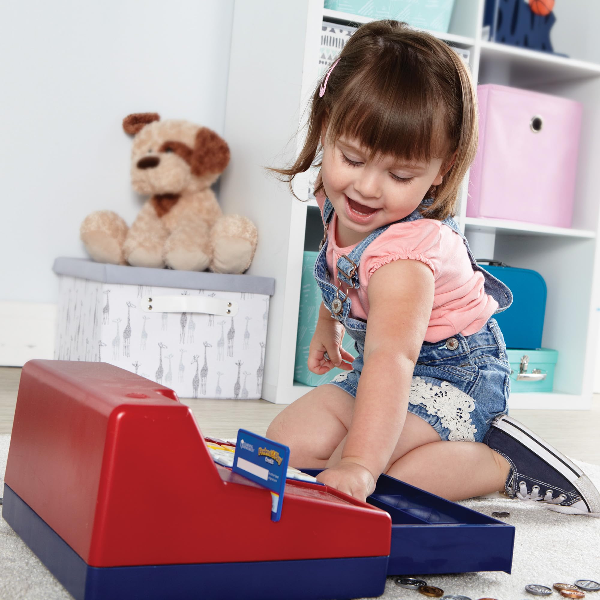Learning Resources Pretend & Play Calculator Cash Register (UK Currency) | Solar Powered 4