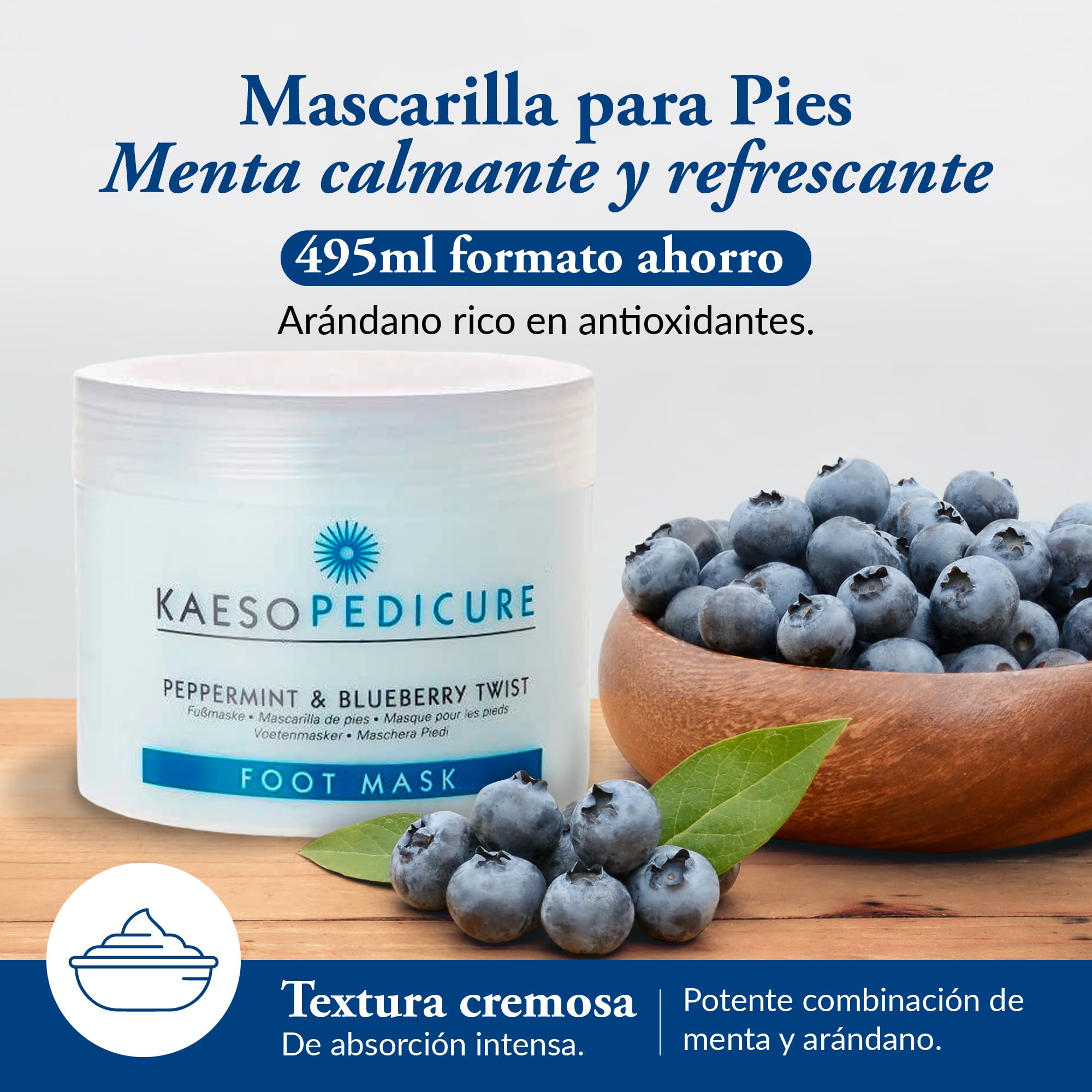 Kaeso Peppermint and Blueberry Twist Foot Mask - Intense Moisture & Cooling Relief | 450 ml 6