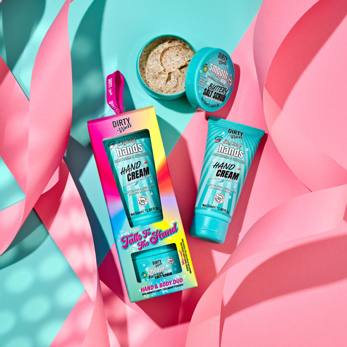 Dirty Works Talk to the Hand Hand & Body Duo Gift Set - Hand Cream & Body Lotion