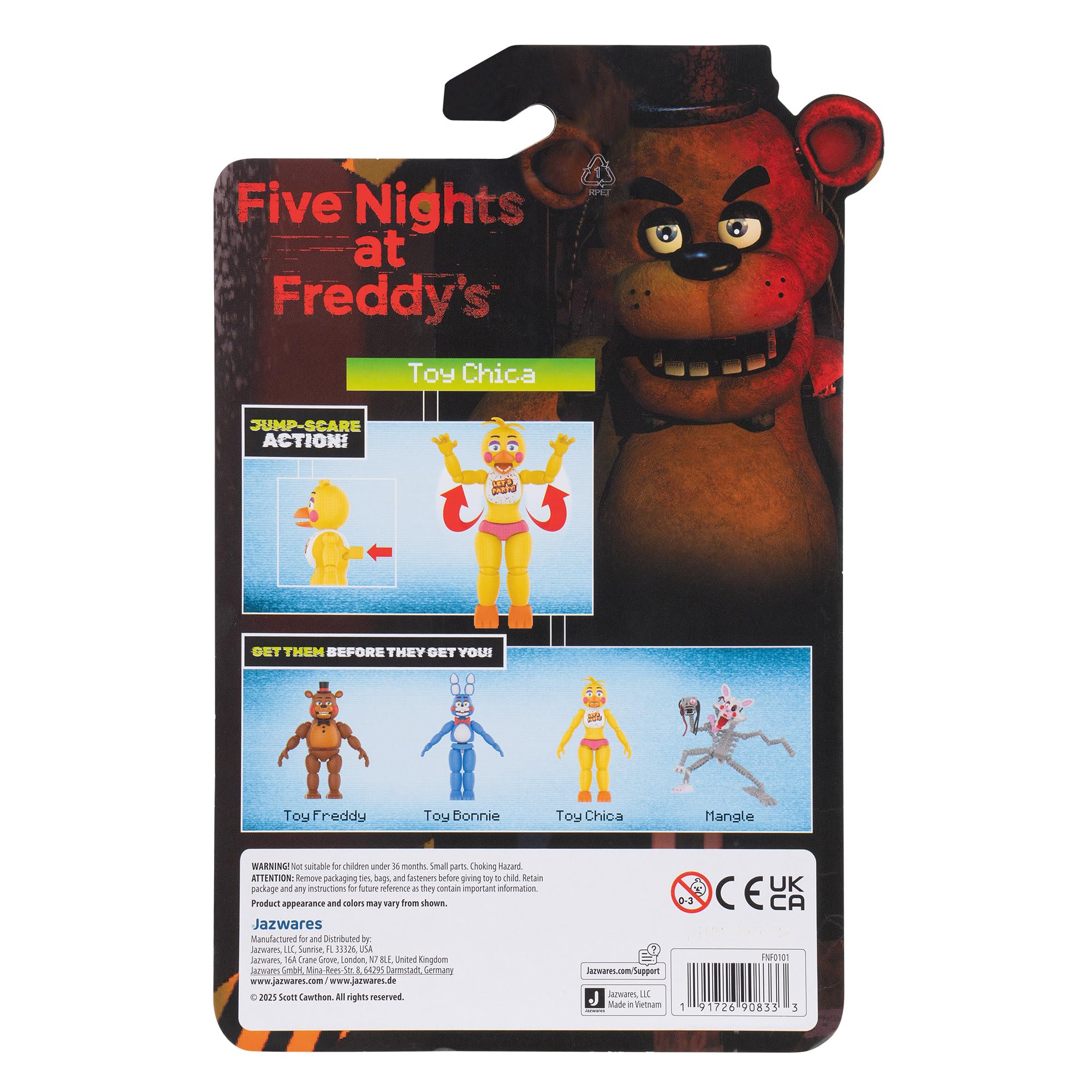 Five Nights at Freddy's Toy Chica - 5-Inch Articulated Figure with Jumpscare Feature 7