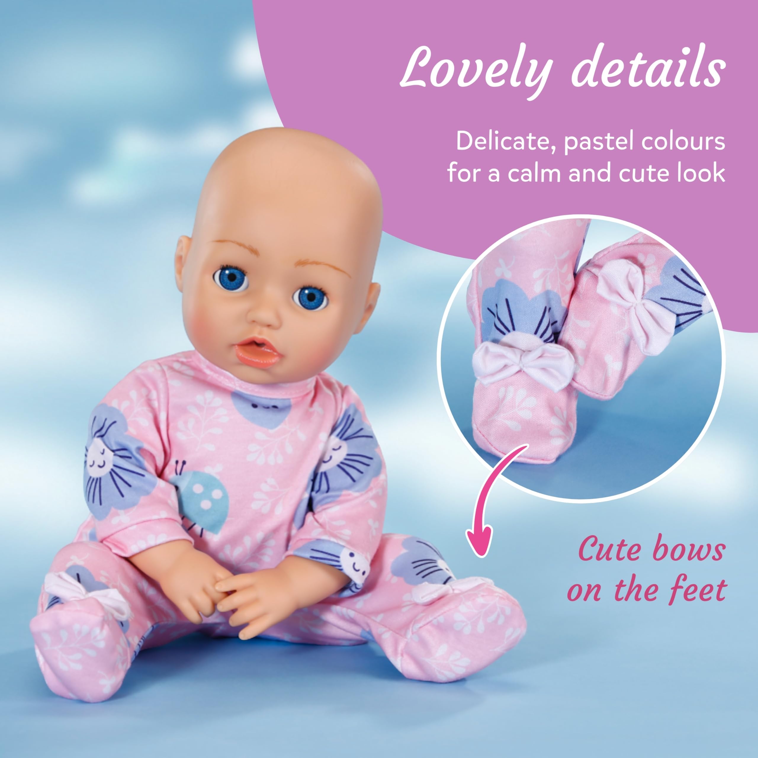 Baby Annabell Pink Romper with Floral Motif - Fits 43cm Dolls 3