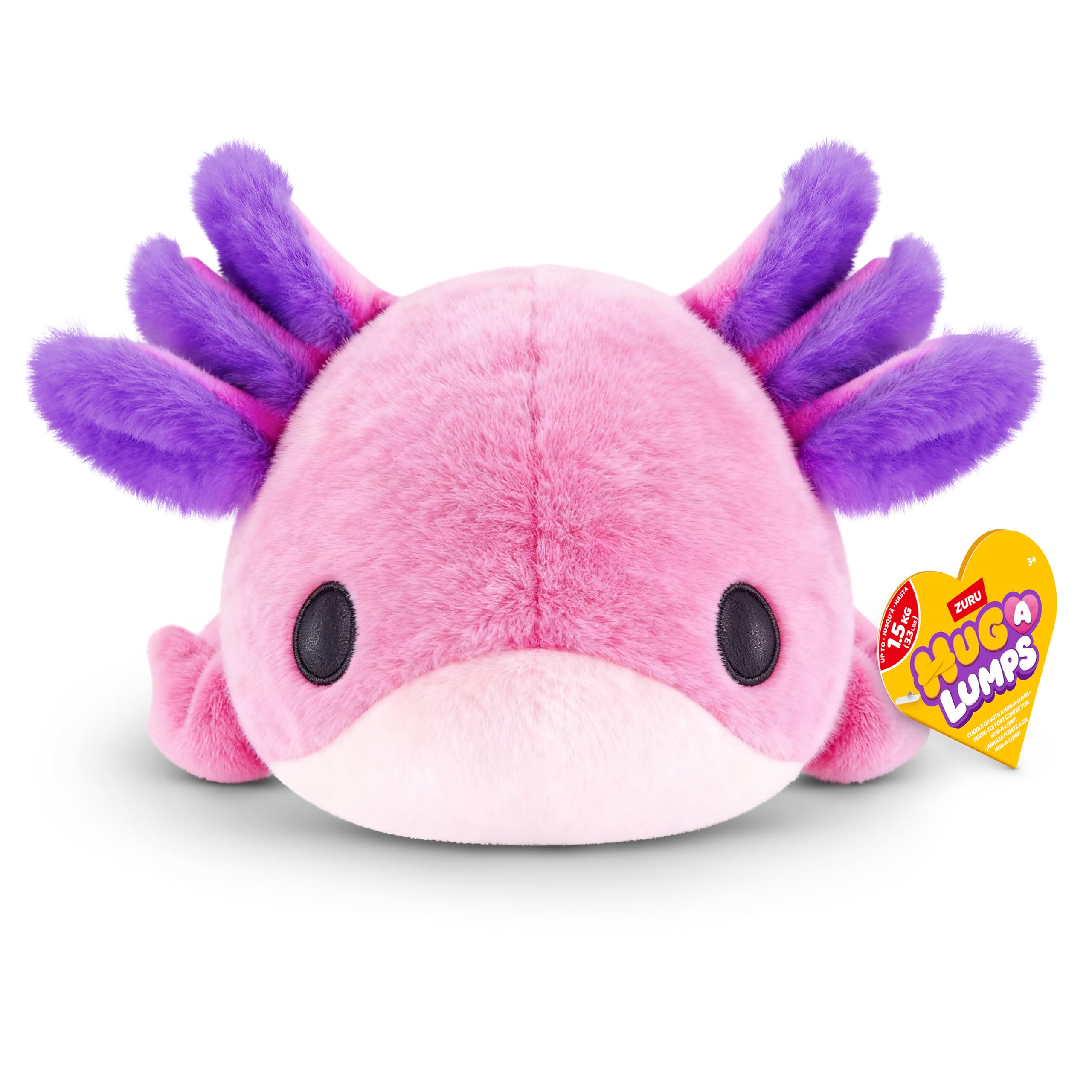 Hug-A-Lumps Ally the Axolotl Soft Doll - Weighted Plush for Calm & Comfort | Medium Size 8
