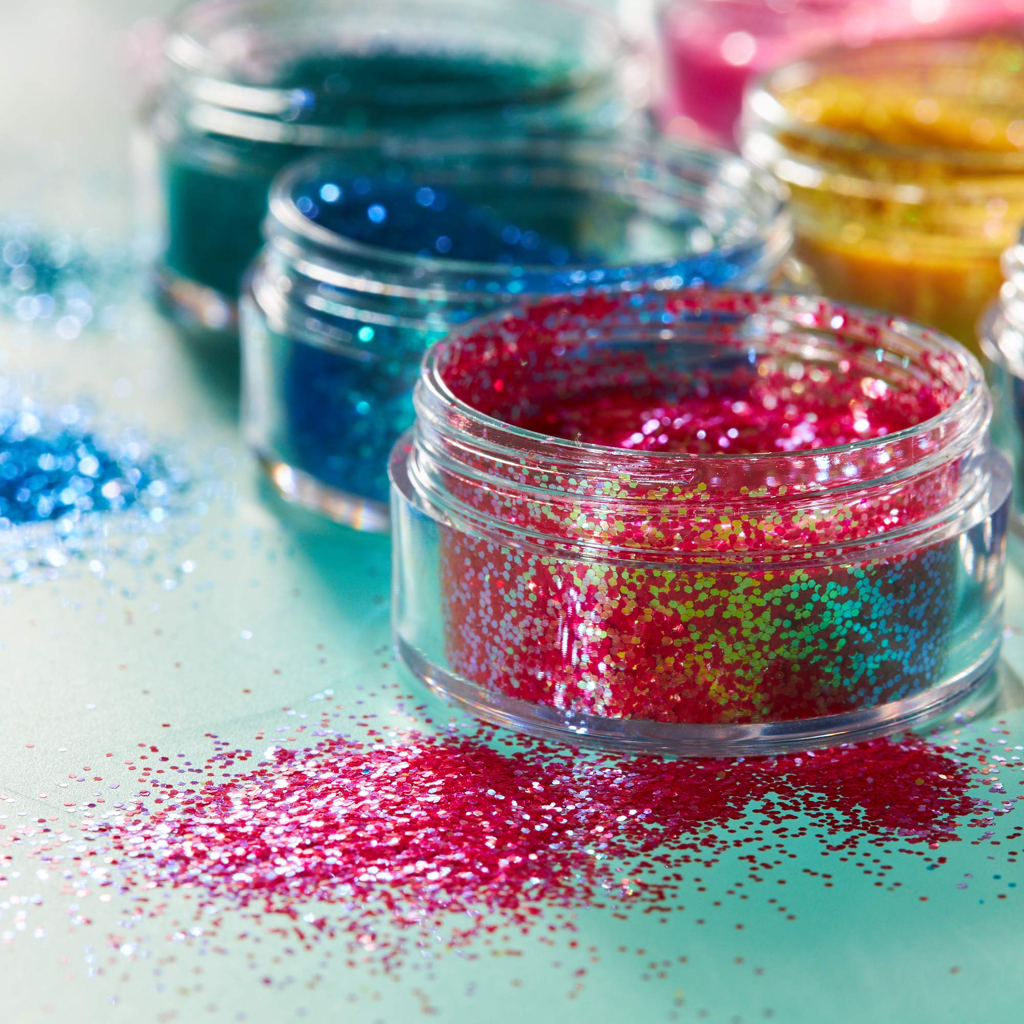 Moon Glitter - Iridescent Glitter Shakers (5g) - Pink Cosmetic Glitter for Face, Body, Hair, Nails, Lips 12