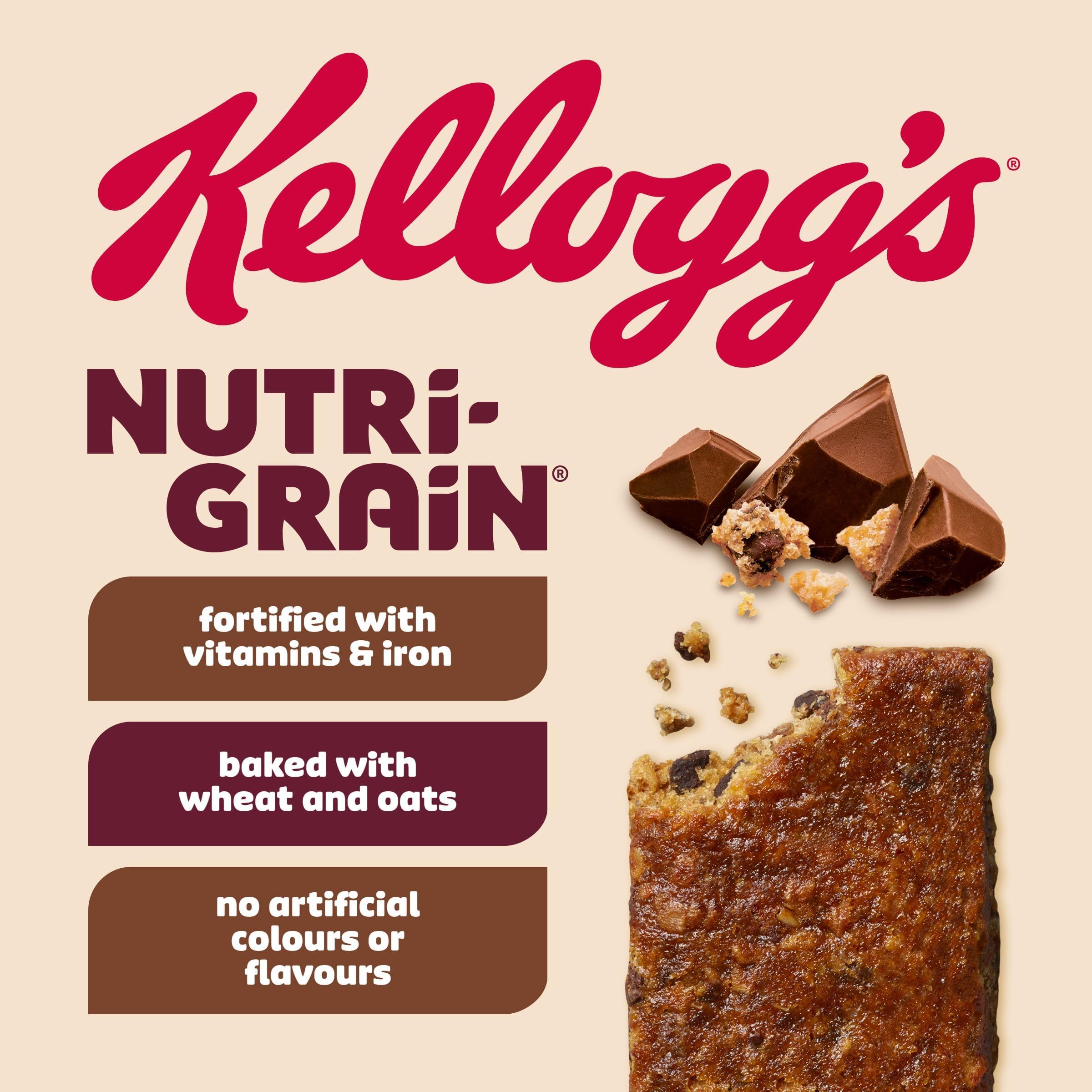 NUTRI-GRAIN Chocolate Cereal Bakes with Oats and Wheat, Fortified with Vitamins and Iron | 25 x 45g Pack 4